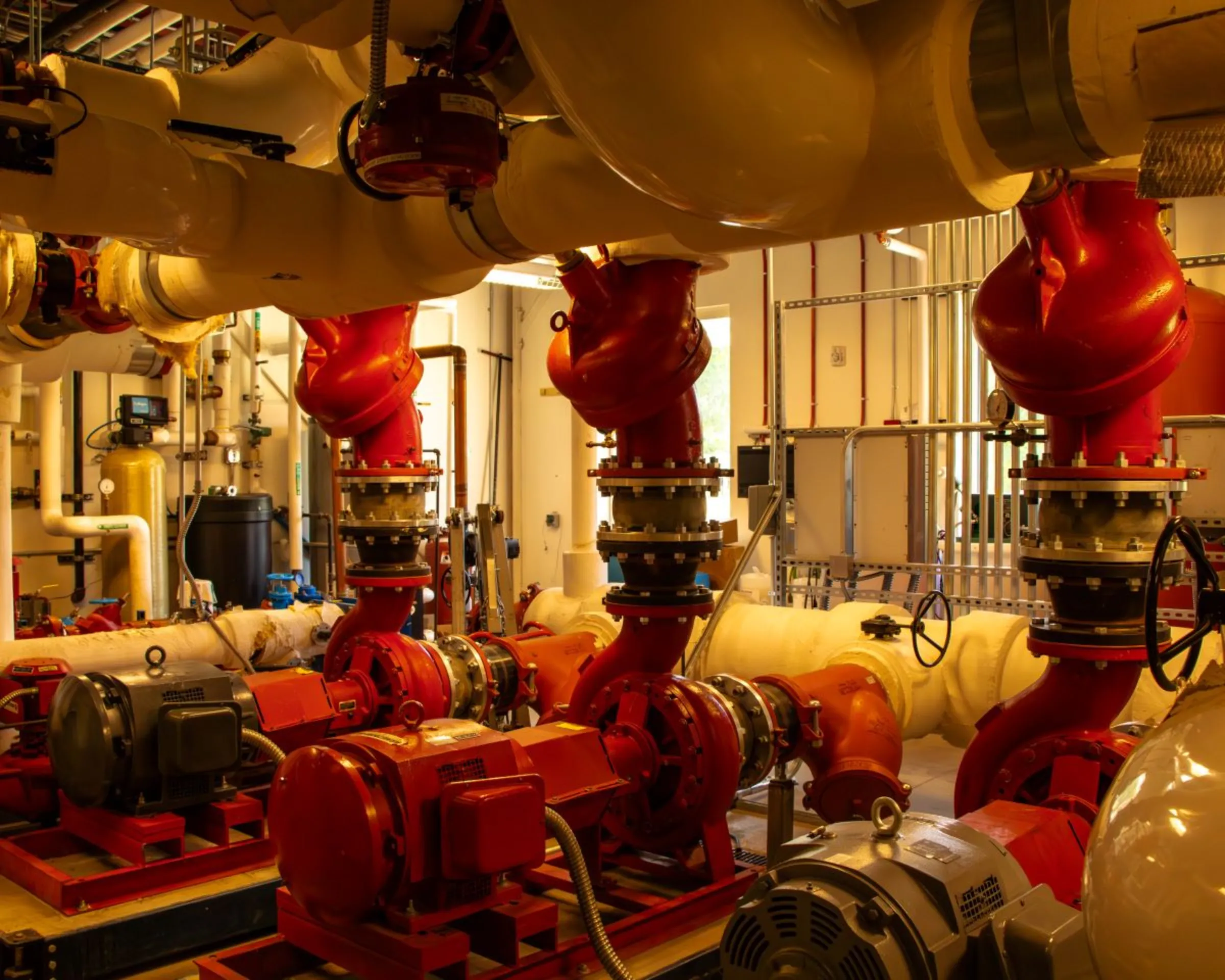 The boiler room that runs Colorado Mesa University’s geo-exchange heating and cooling system in Grand Junction, Colorado. Colorado Mesa University/Handout via Thomson Reuters Foundation