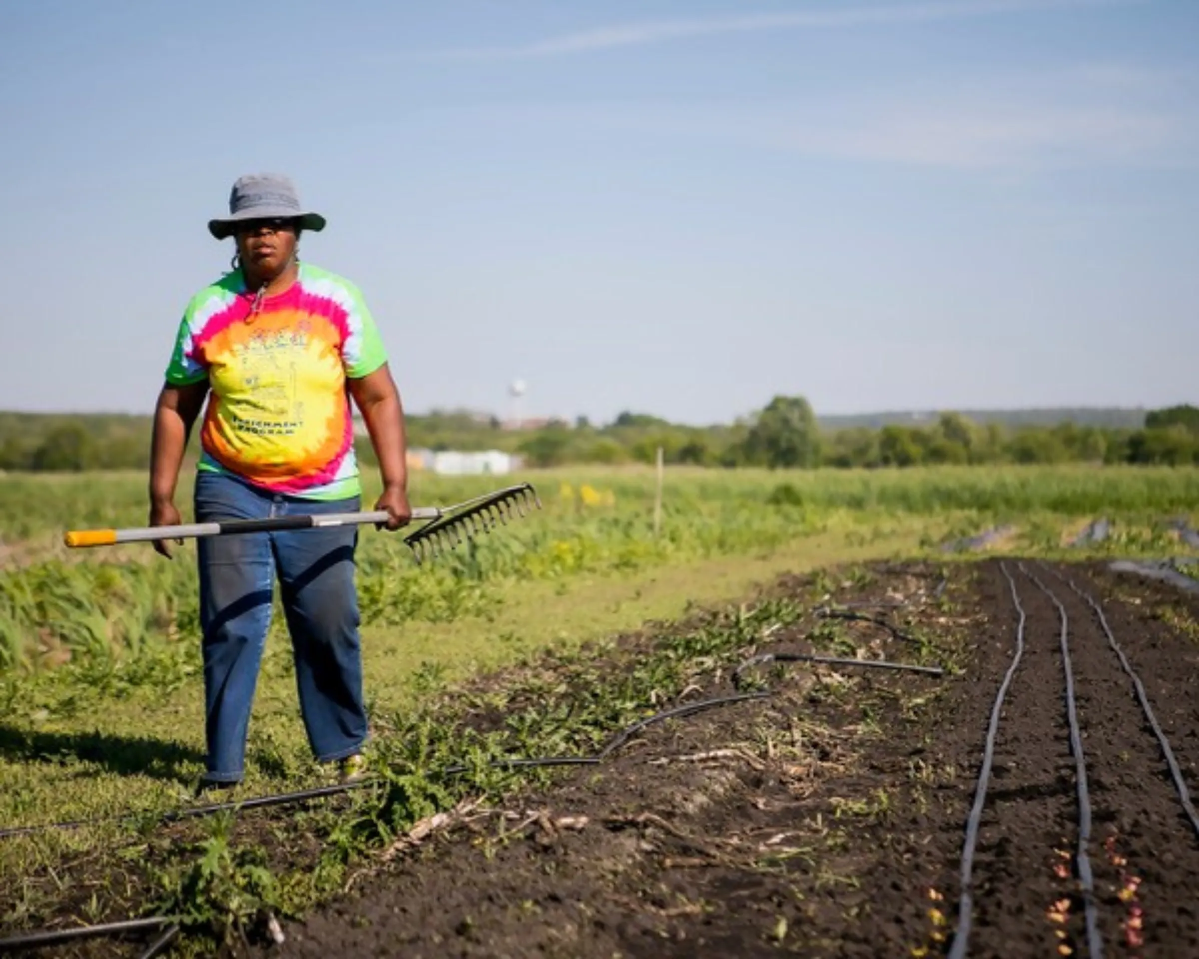 Karen Washington, co-founder of Black Urban Growers and 2014 James Beard Foundation Leadership Award winner, at her Rise & Root Farm in New York