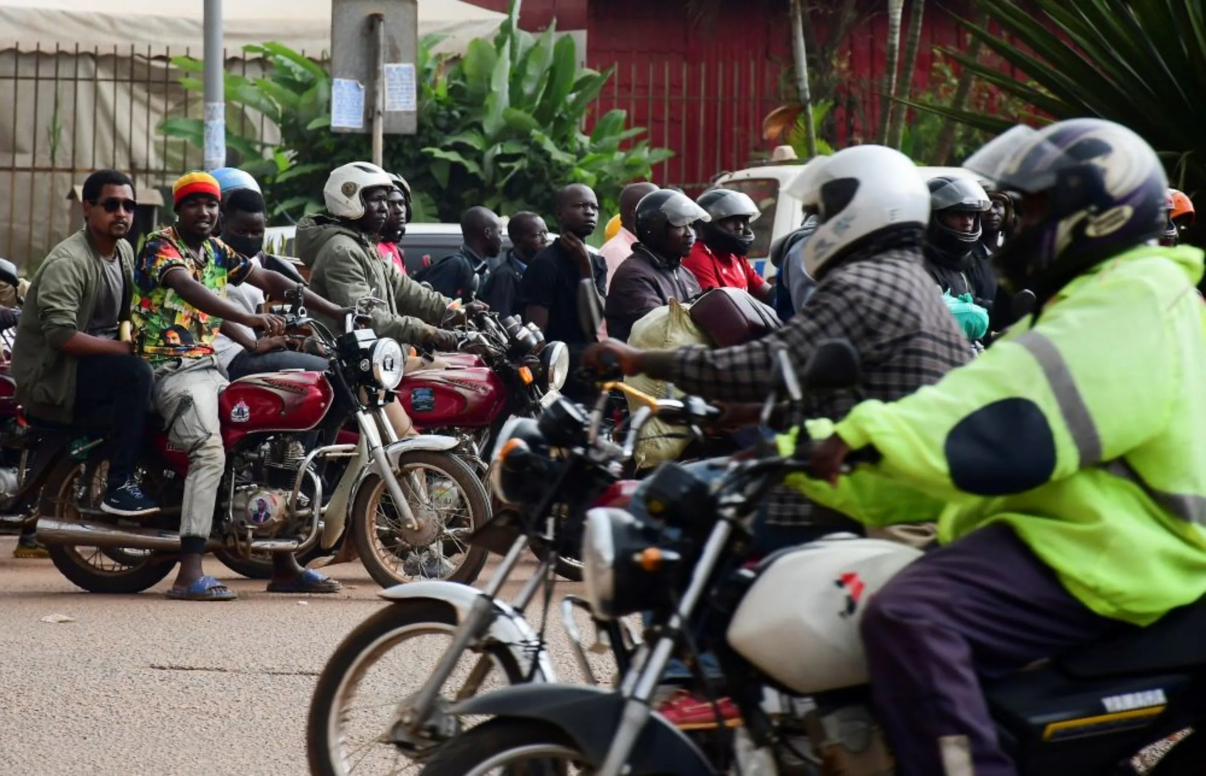 Motorbike taxis are seen in traffic jam along Jinja Road Traffic Lights of Kampala, Uganda May 27, 2022. REUTERS/Abubaker Lubowa