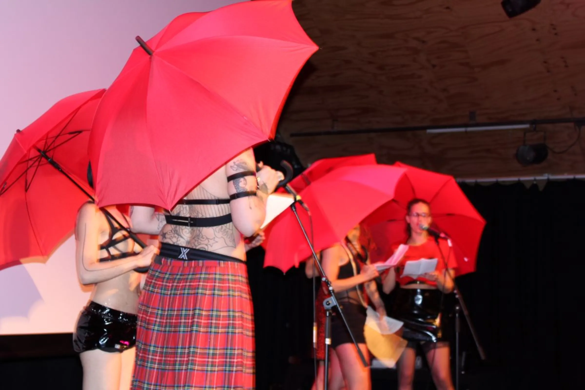 Sex workers perform songs at an event to celebrate decriminalisation Brussels, Belgium. May 11, 2022