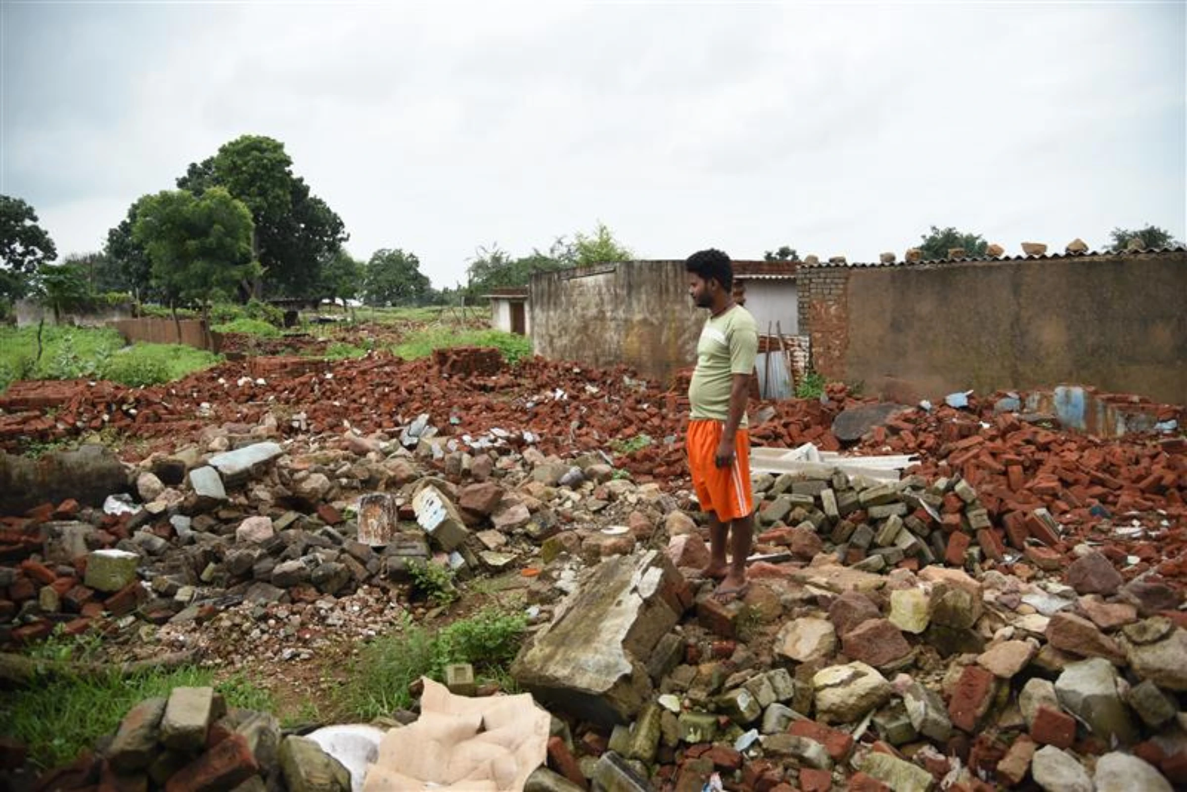 Vikas Kumar Tomar felled his house in Muher village to receive compensation after the land was marked for the expansion of coal mining in Singrauli, India, on August 28, 2024. Thomson Reuters Foundation/Tanmoy Bhaduri