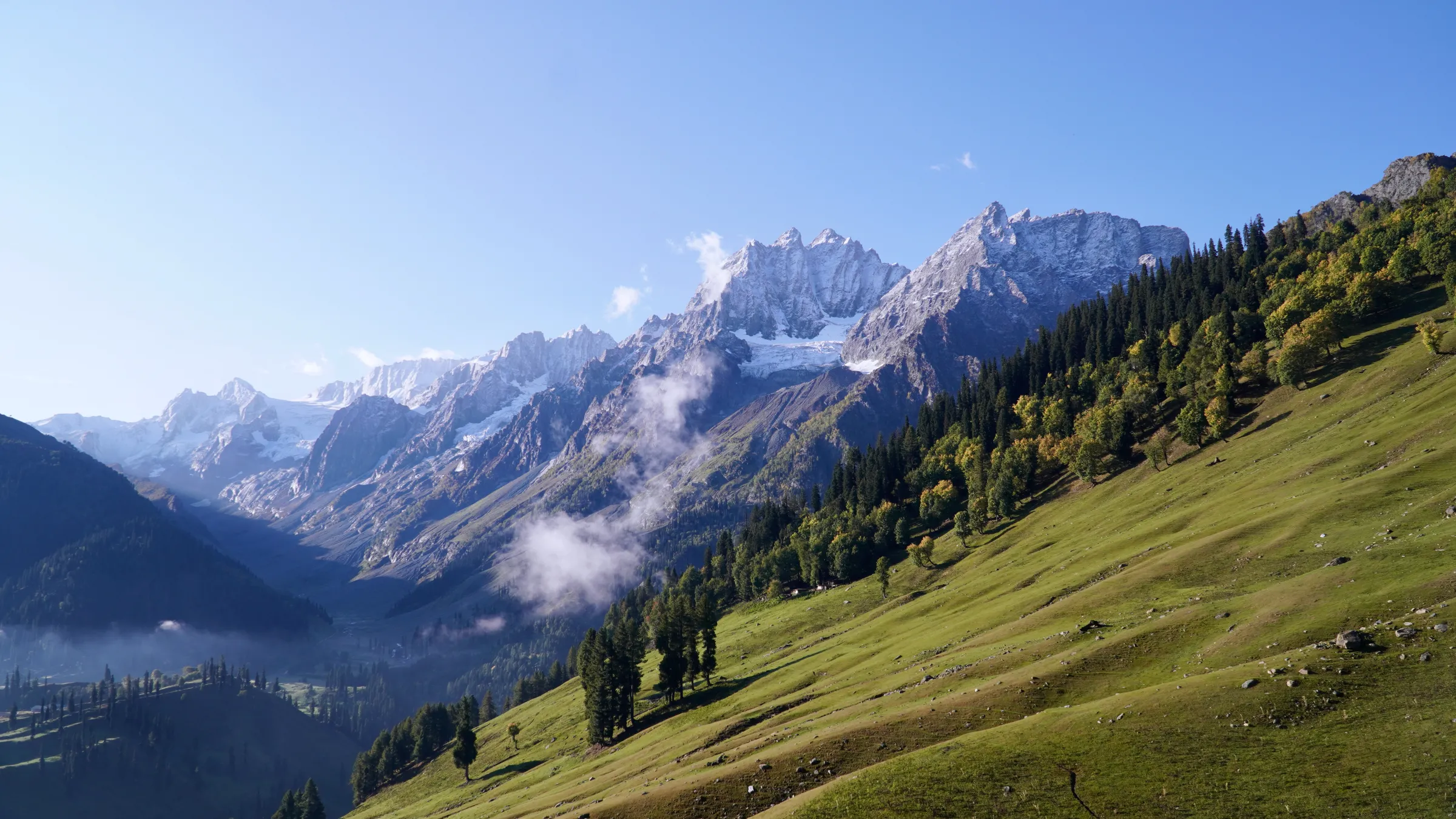 The fast-receding Thajwas glacier in Sonamarg, Kashmir, India, October 3, 2021