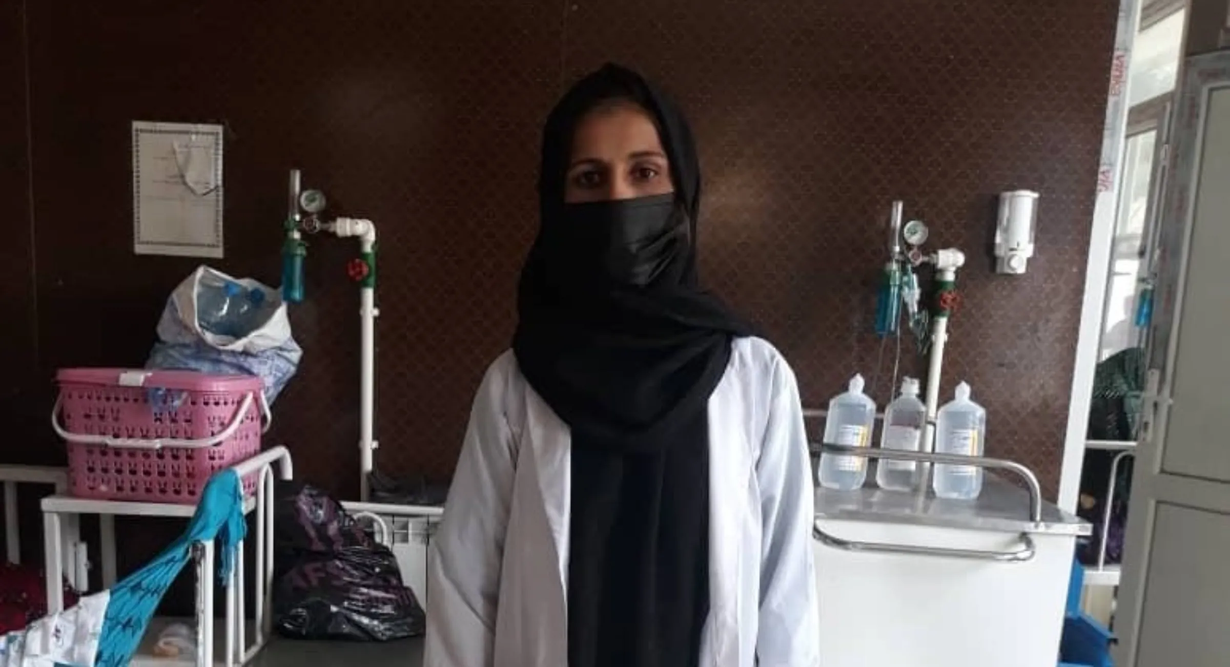 Trainee midwife Pardis Mohamadi is pictured during a clinical placement in Baghlan province, Afghanistan. Handout via Thomson Reuters Foundation