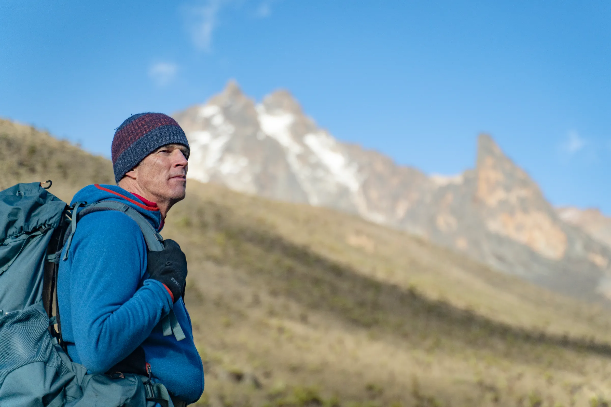 UNEP Goodwill Ambassador Lewis Pugh climbs Mount Kenya to highlight melting glaciers on December 2025.  UNEP: Duncan Moore/Handout via Thomson Reuters Foundation