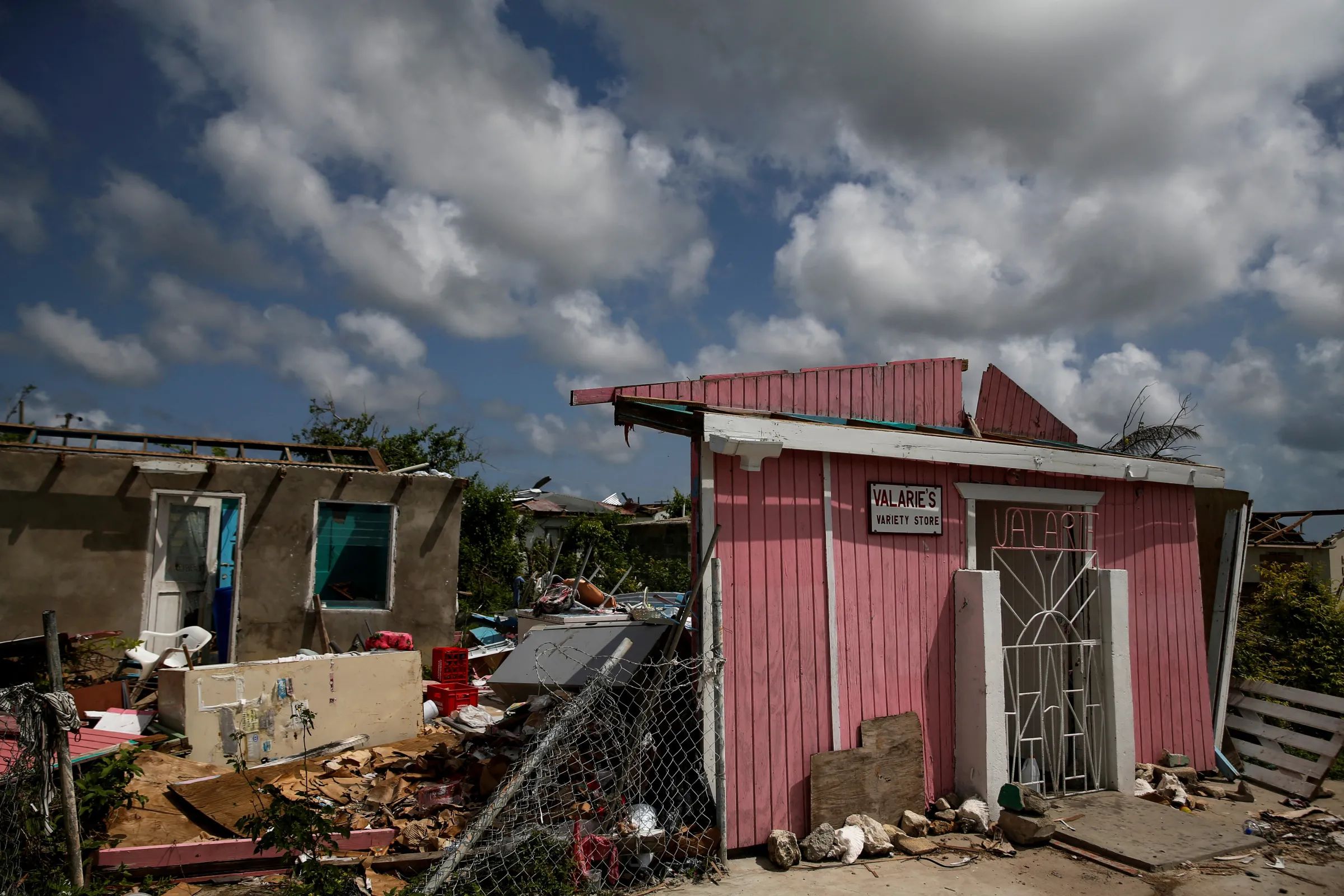 Homes sit in ruins at Codrington on the island of Barbuda just after a month after Hurricane Irma struck the Caribbean islands of Antigua and Barbuda, October 7, 2017. REUTERS/Shannon Stapleton