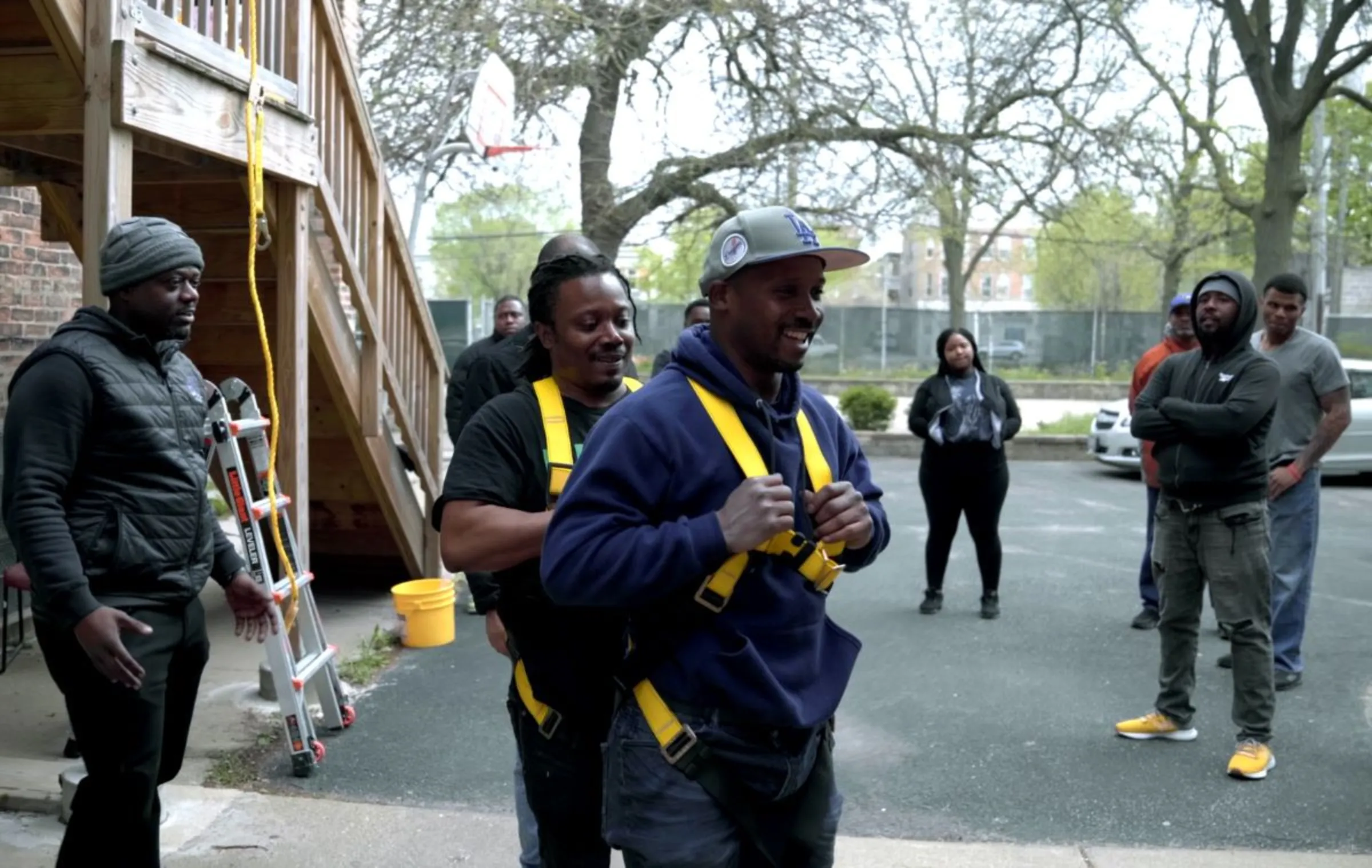 Participants take part in a green-jobs training course in Chicago in May 2023. Summit Ridge Energy/Handout via Thomson Reuters Foundation