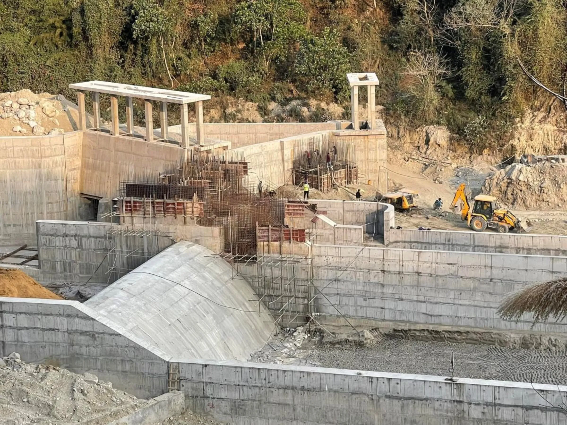 A photo of the Seti River hydropower project in Seti, Nepal, 2 February, 2023