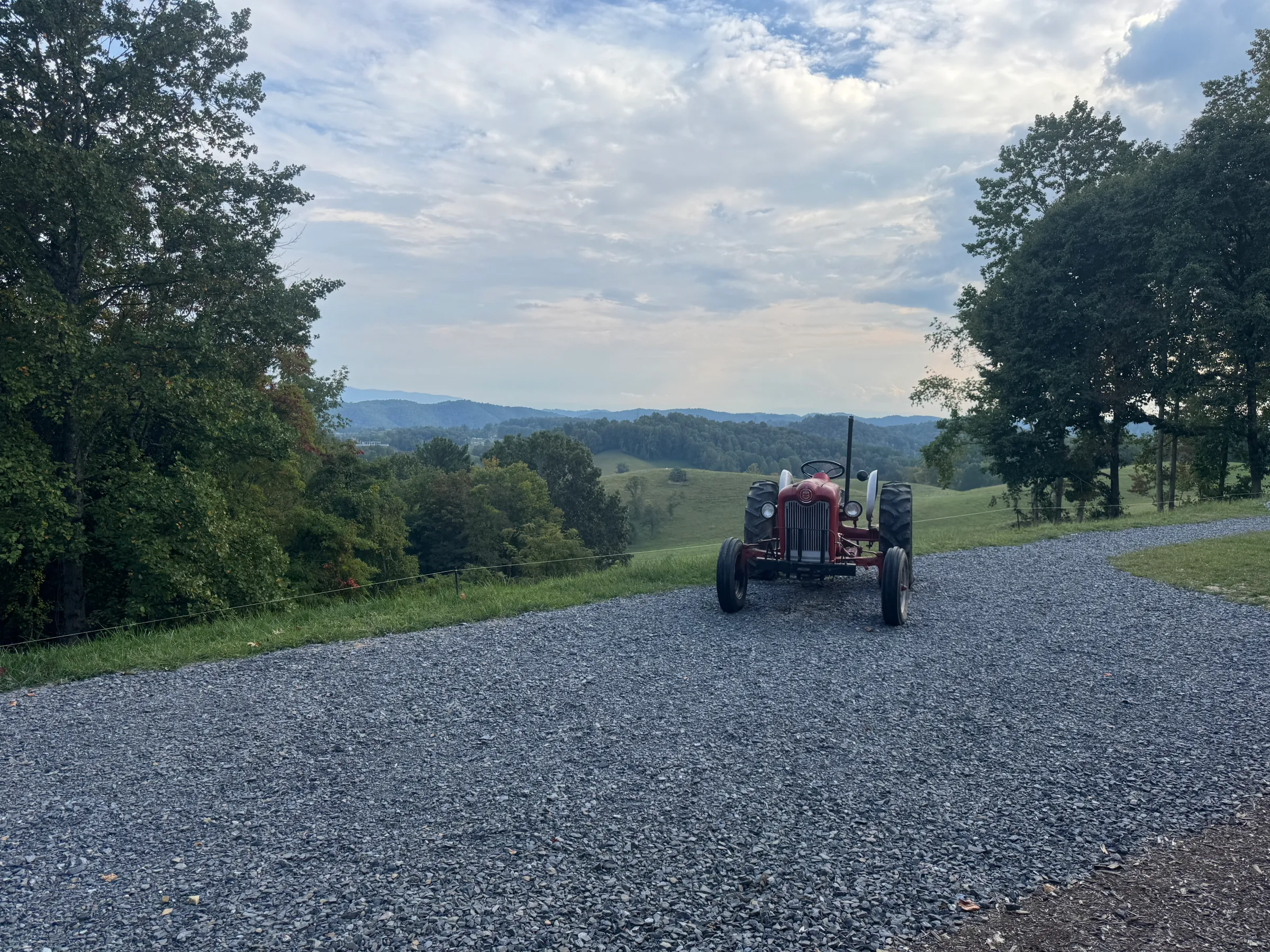 A landscape in southwest Virginia, a region once a hotbed for the coal industry, is pictured outside of Squabble State Hard Cider & Spirits in Bristol, Virginia, USA, September 16, 2025. David Sherfinski/Thomson Reuters Foundation