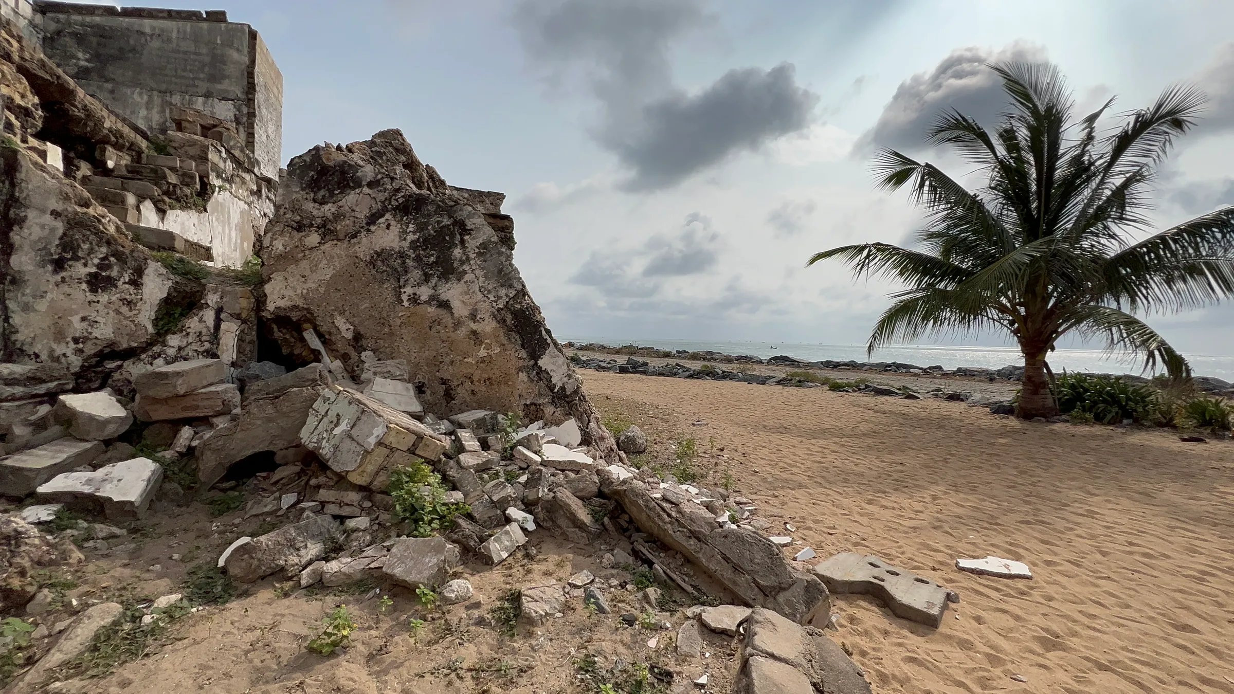 The ruins of Fort Prinzenstein, in Keta, Ghana. August 8, 2022