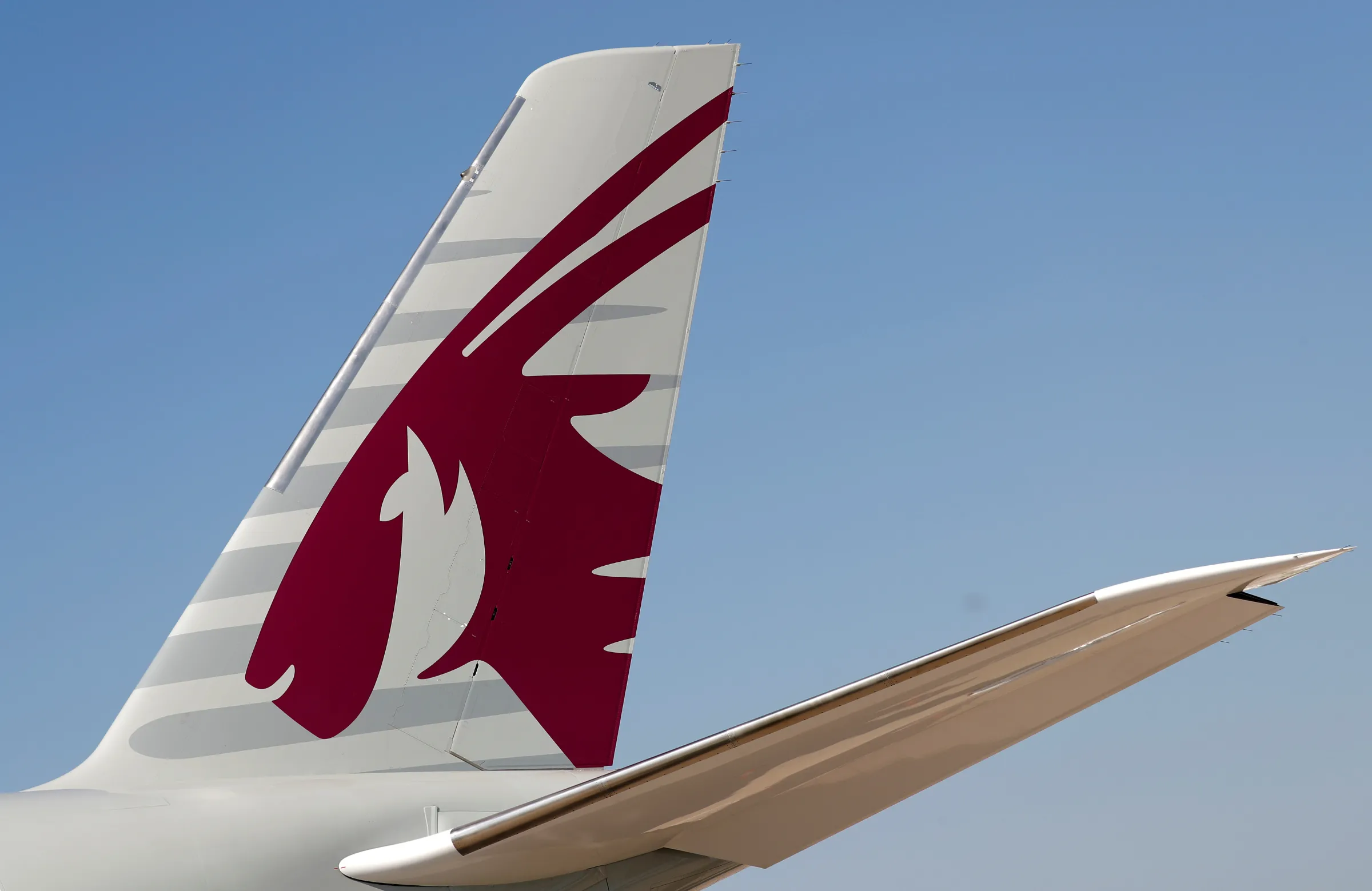 A Qatar Airways Airbus A350-1000 is pictured at the Eurasia Airshow in the Mediterranean resort city of Antalya, Turkey