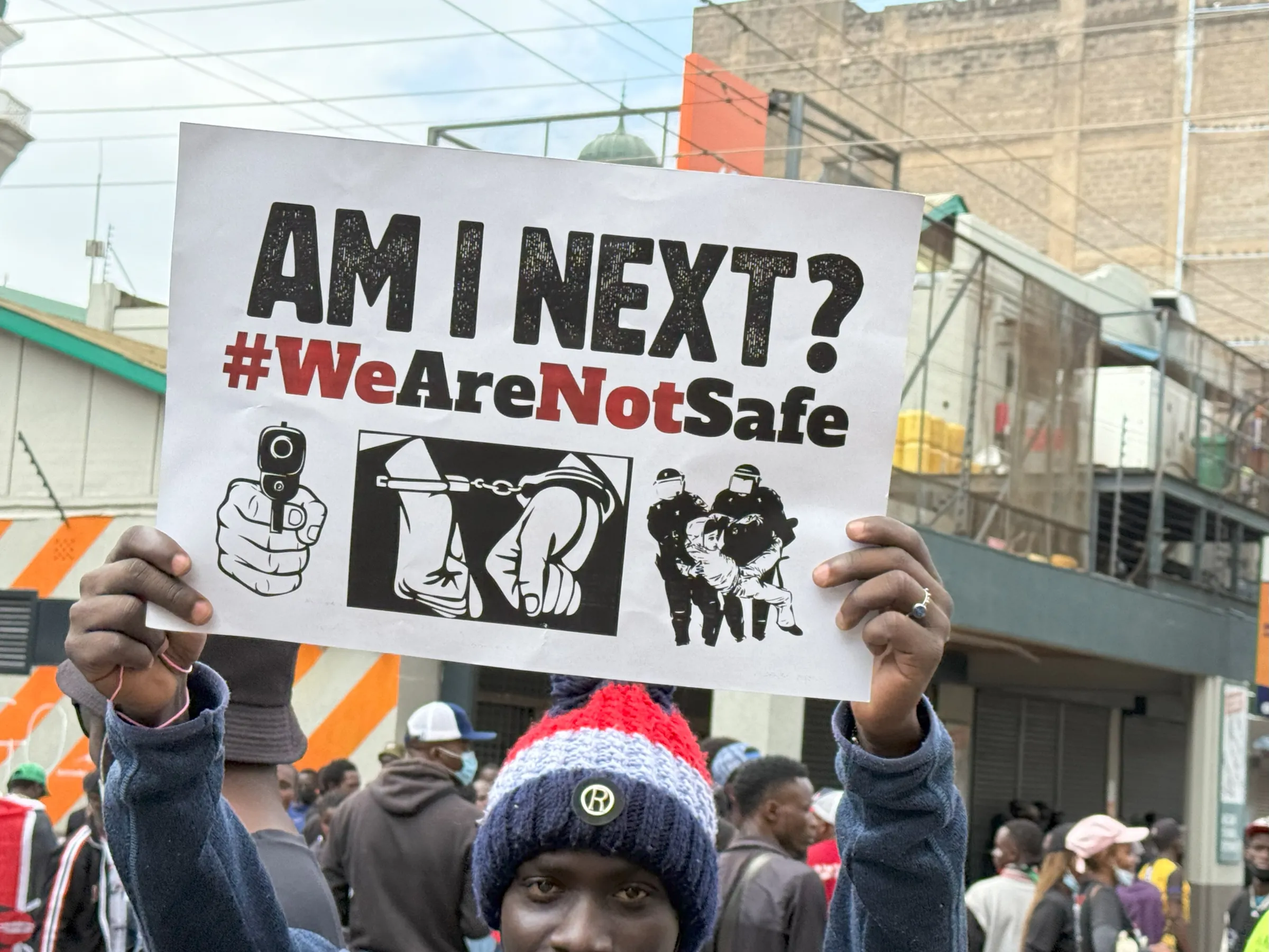 Kenyan youth attend anti-government protests in Nairobi on June 25, 2025. Thomson Reuters Foundation/Nita Bhalla