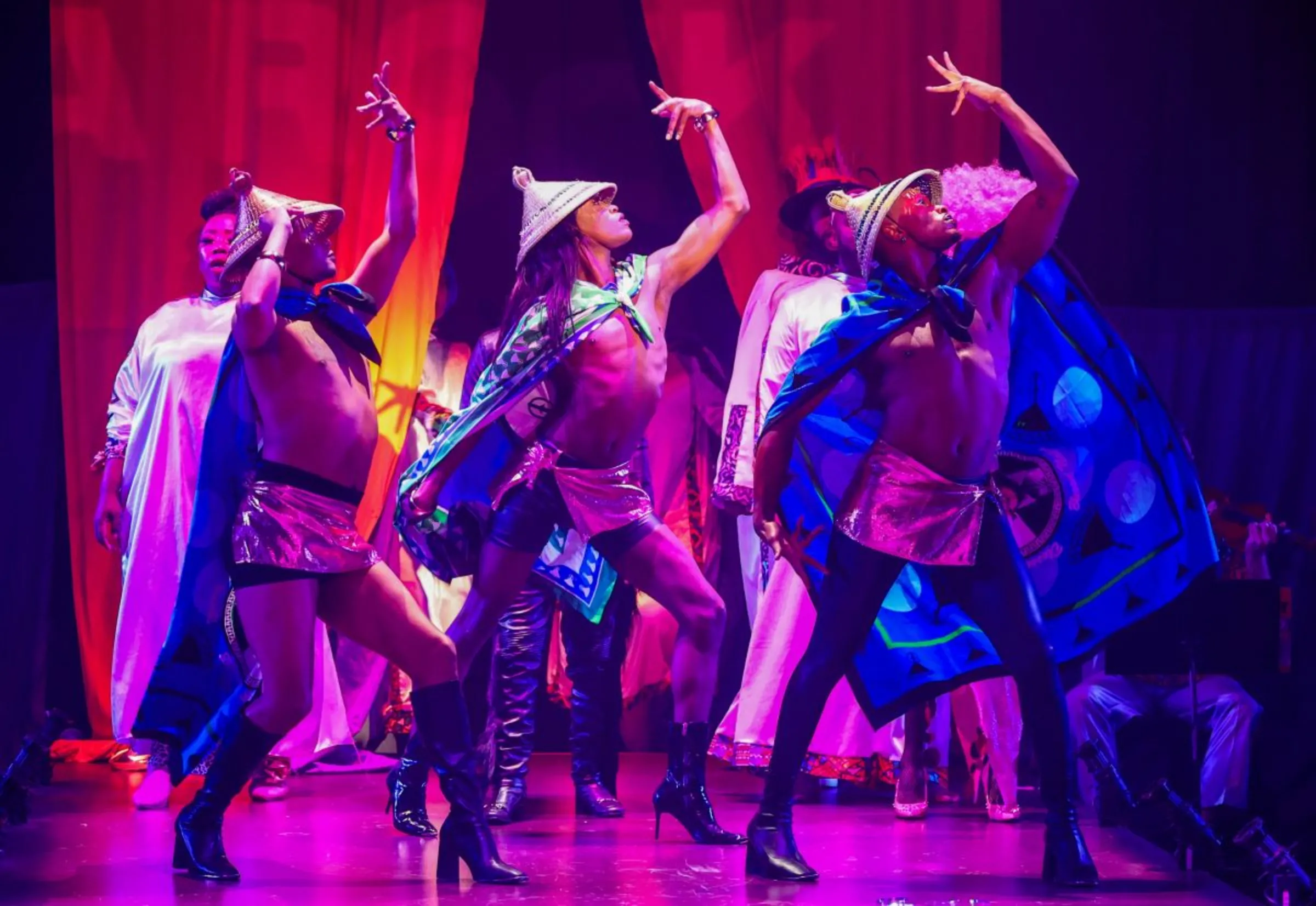 Actors perform during a dance opera in South Africa, November 19, 2023. REUTERS/Siphiwe Sibeko