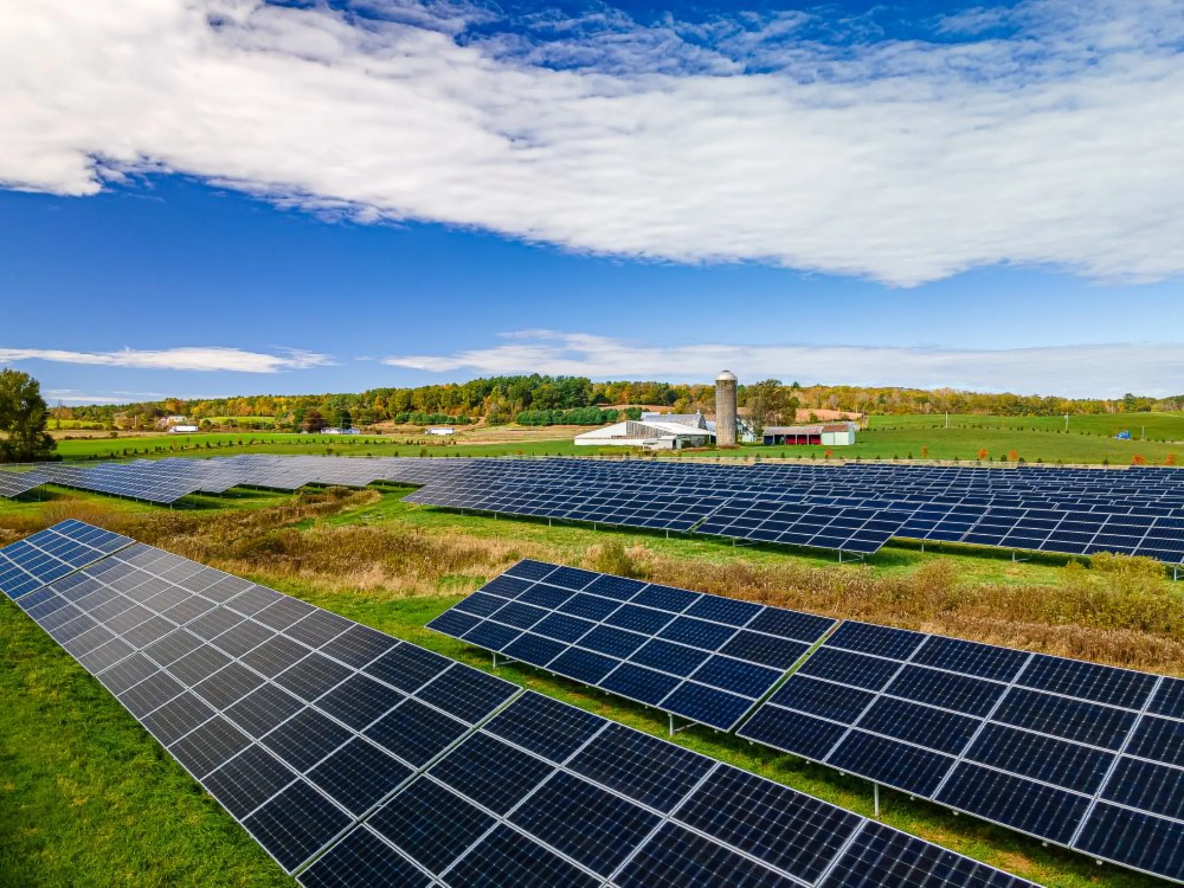A community solar project in Gloversville, New York. October 19, 2021