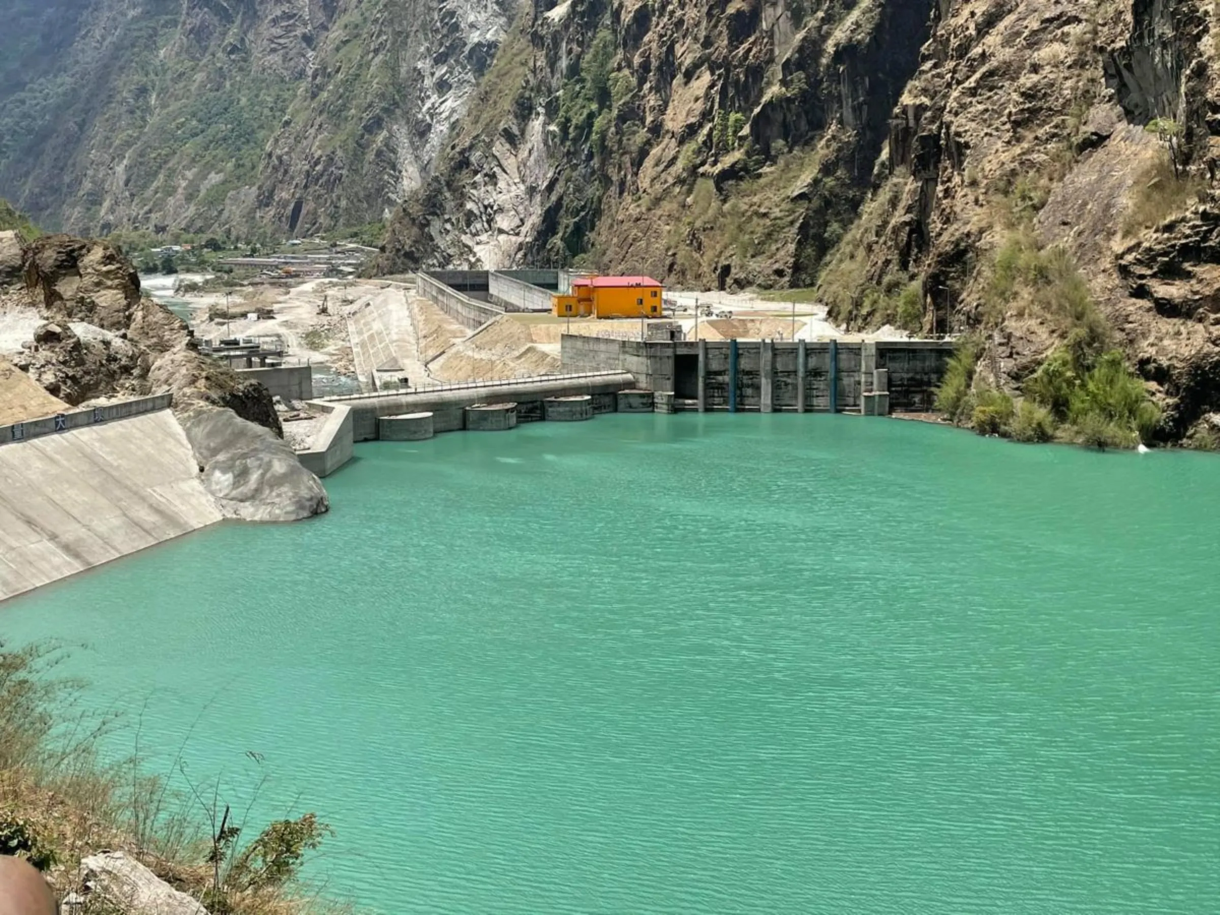 The Upper Tamakoshi hydropower dam in Dolakha, Nepal, 19 August, 2022