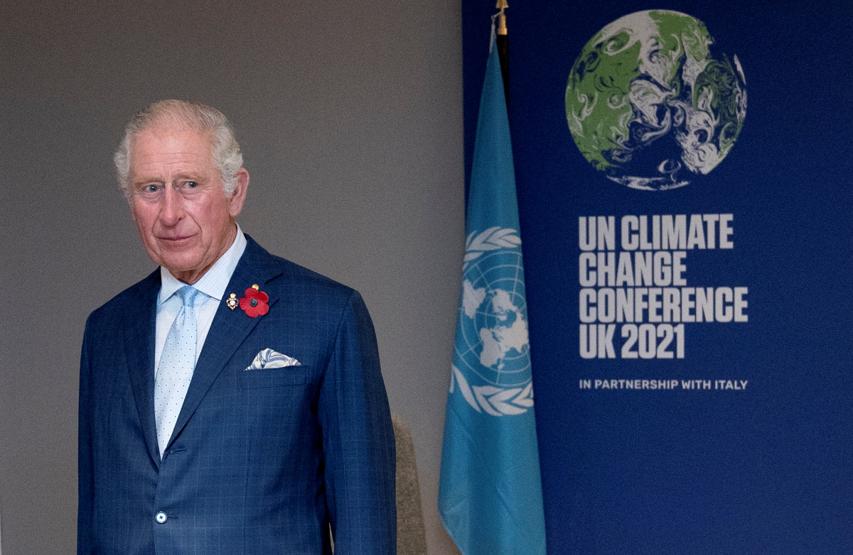 Britain's Charles, Prince of Wales arrives for a bilateral meeting on the sidelines of the UN Climate Change Conference (COP26) in Glasgow, Scotland, Britain November 2, 2021. Jane Barlow/Pool via REUTERS