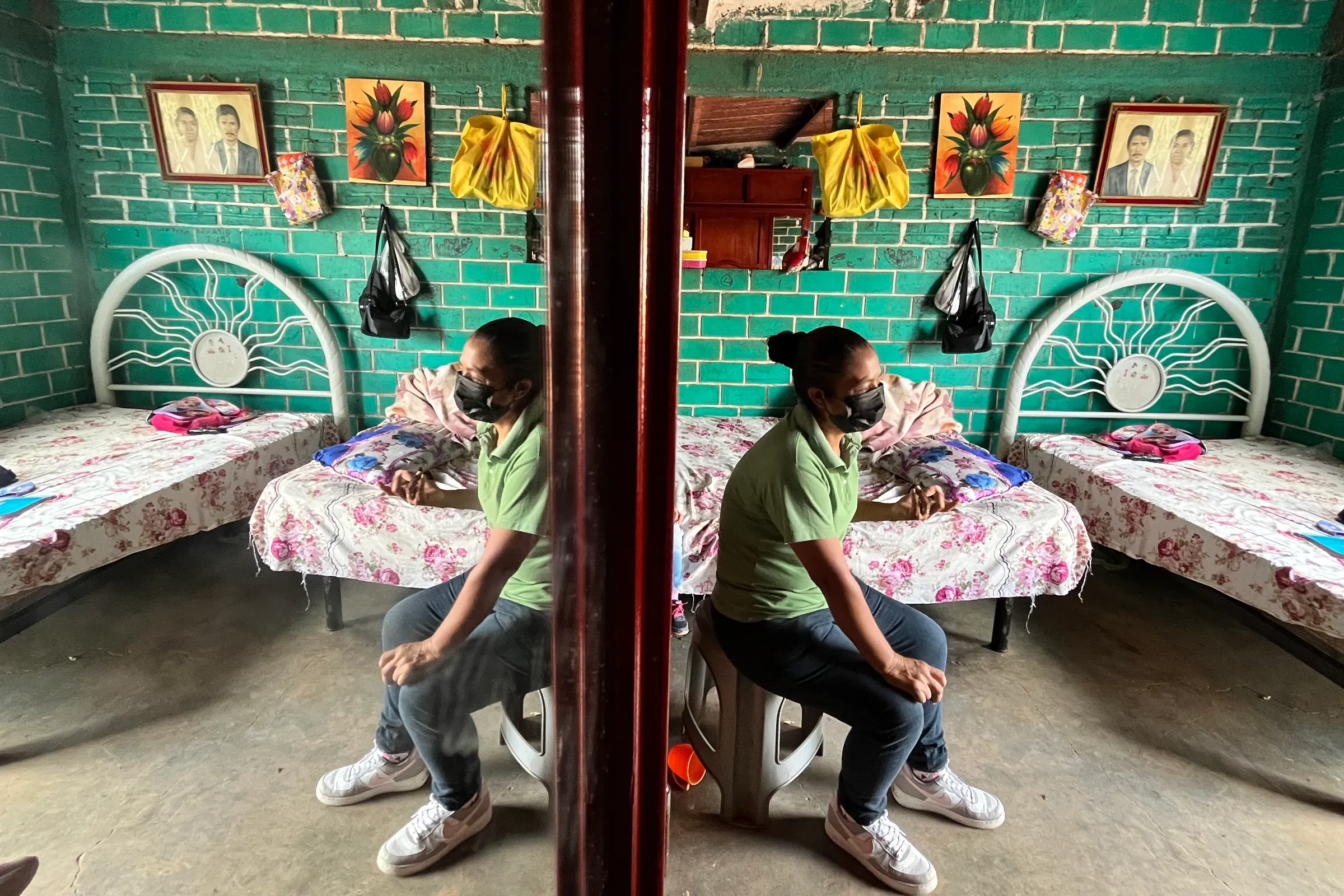 A woman sits at her house in San Miguel de Las Minas, Puebla, Mexico, September 7, 2022. Thomson Reuters Foundation/Vicente Castillo