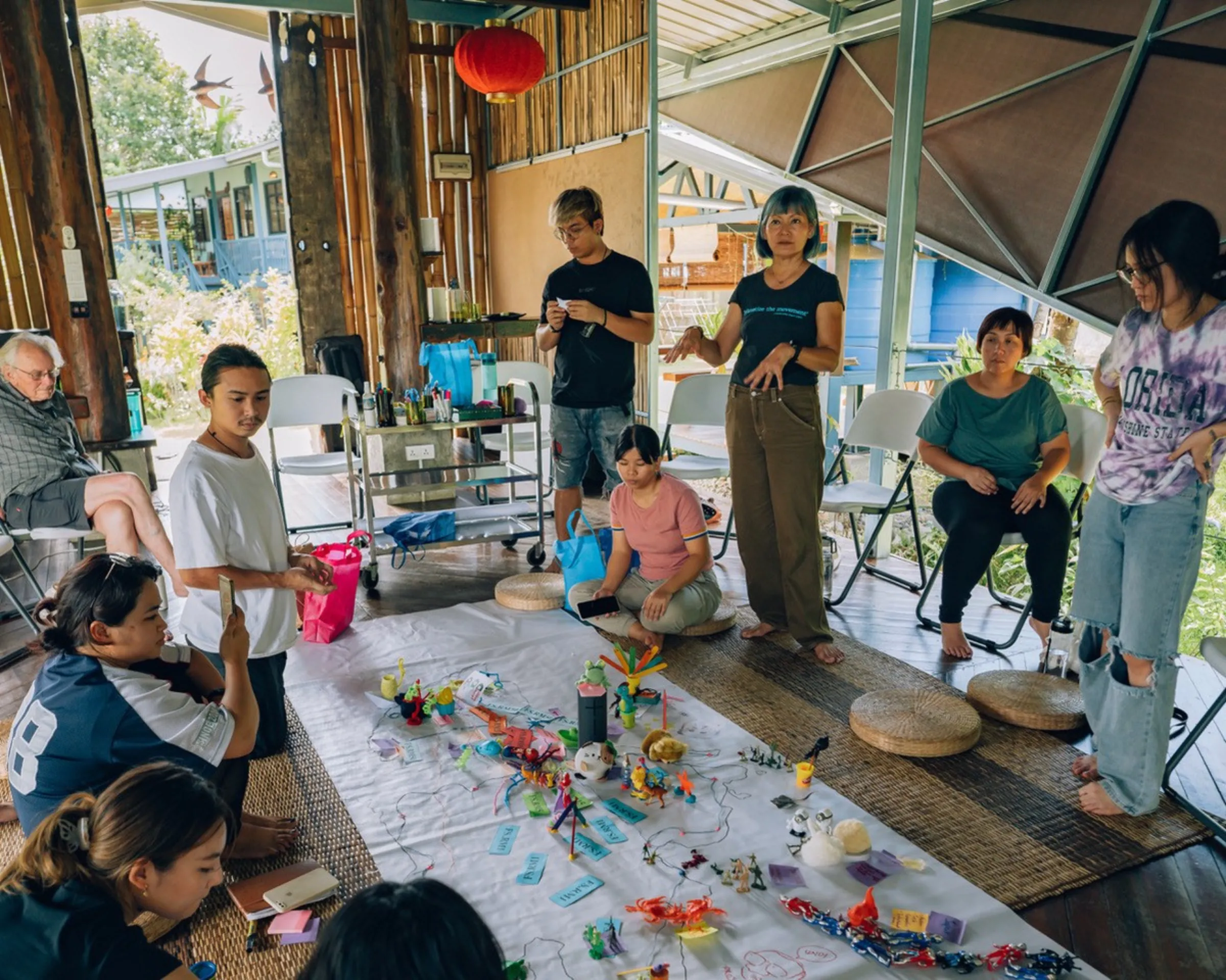 Cynthia Ong of Forever Sabah at a community workshop for economic development on the border between Sabah in Malaysia and Kalimantan in Indonesia, in 2022. Forever Sabah/Handout via Thomson Reuters Foundation