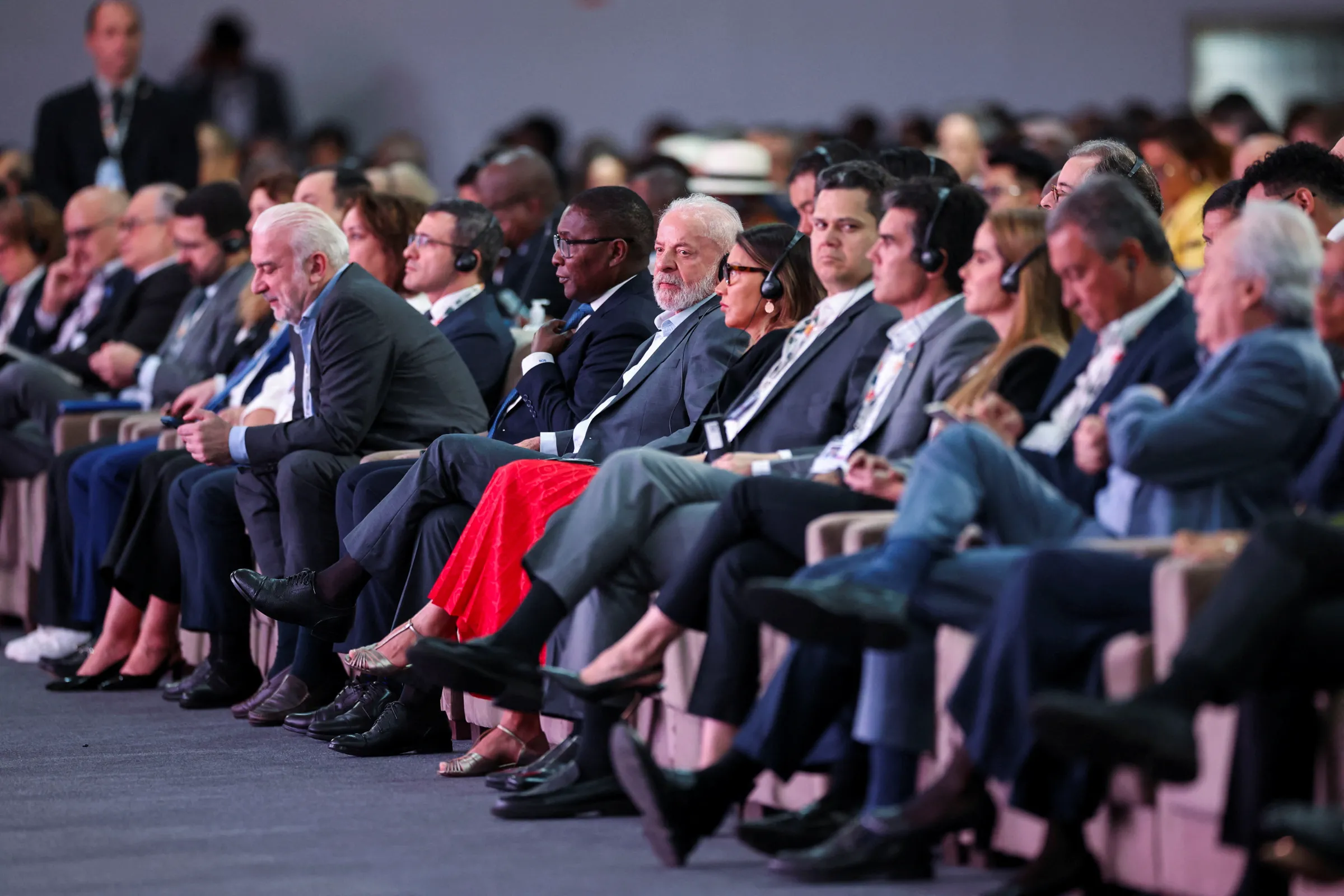 Brazil's President Luiz Inacio Lula da Silva sits in the audience on the day of the opening ceremony of the UN Climate Change Conference (COP30), in Belem, Brazil, November 10, 2025. REUTERS/Adriano Machado