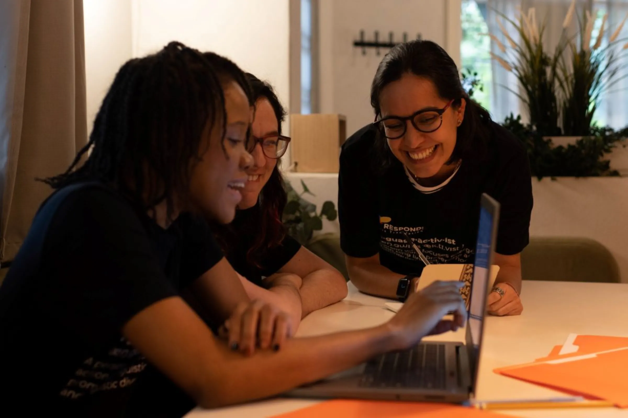 Respond Crisis Translation team members in August prepare for legal clinics where they would translate and interpret for hundreds of asylum cases, Mexico City, June 1, 2023