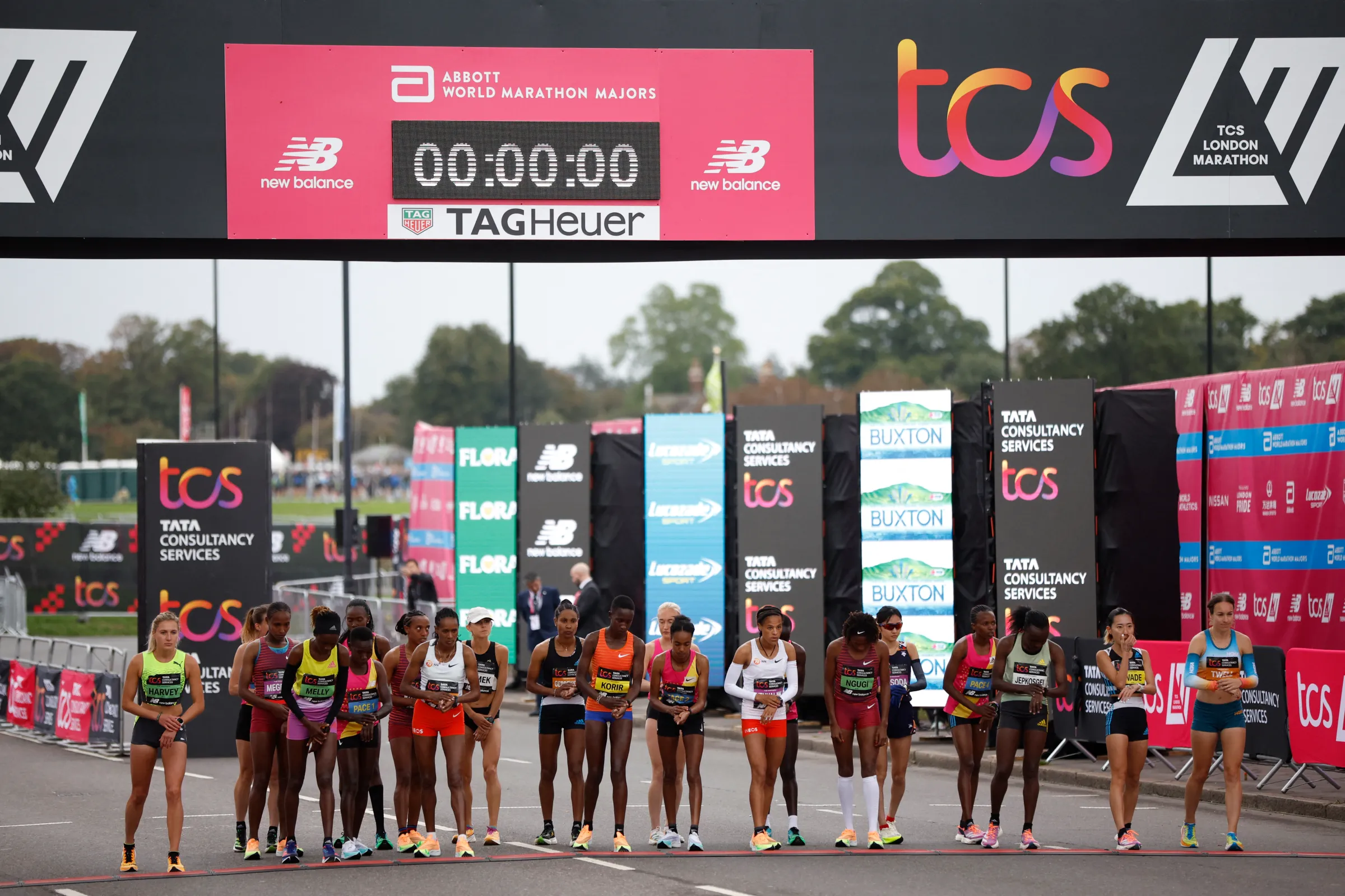 Athletics - London Marathon - London, Britain - October 2, 2022 General view at the start of the women's elite race