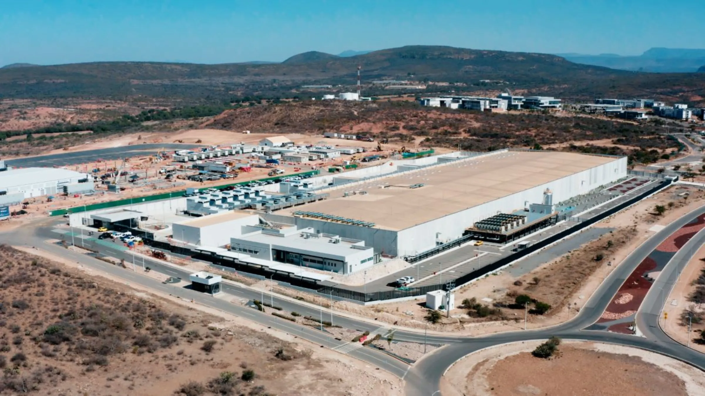 Drone shot of one of Microsoft's data centres located in the municipality of Colón, in Querétaro, México, June 17, 2024. Thomson Reuters Foundation/Miguel Tovar