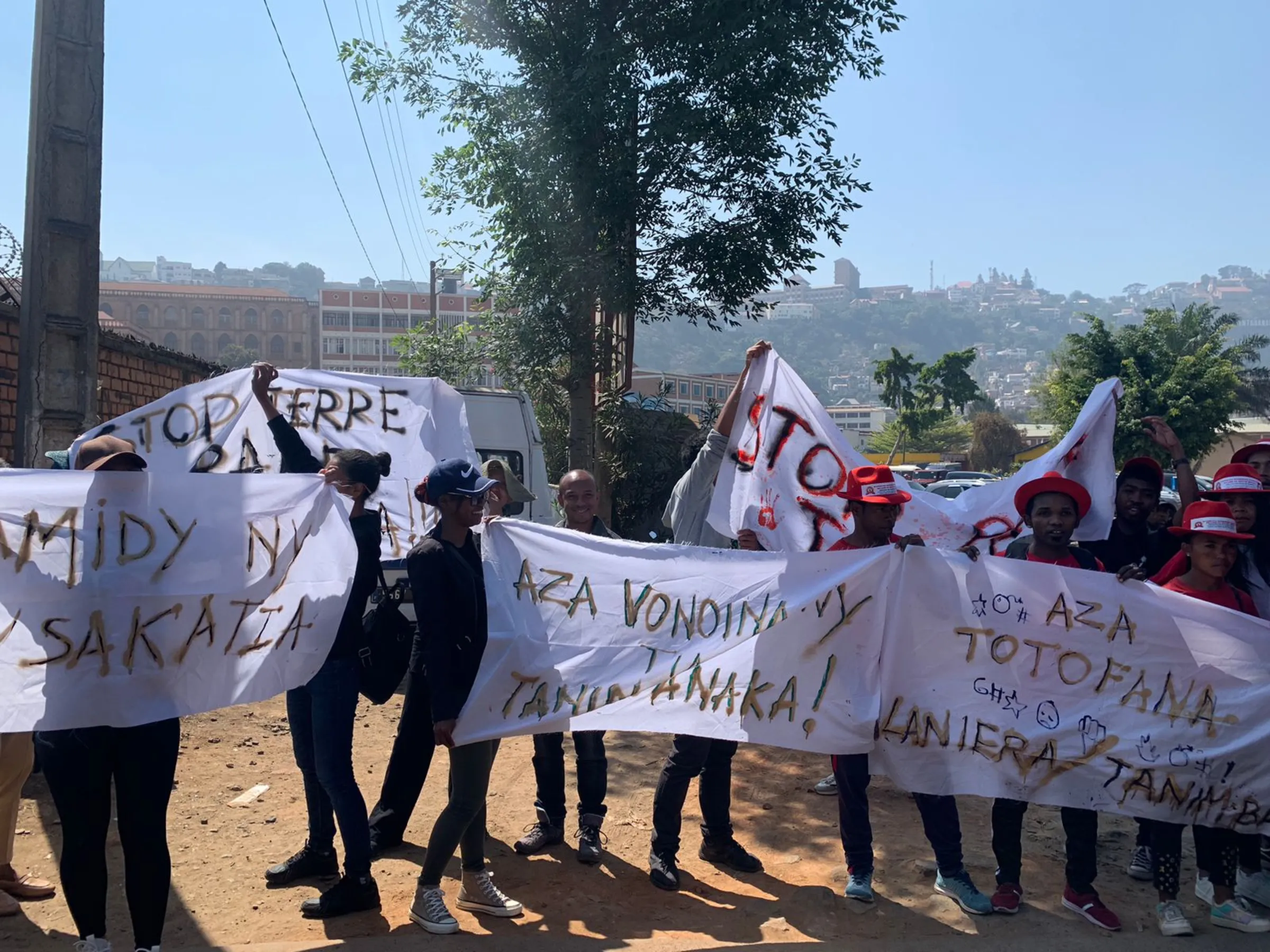 Protesters take to the streets of Antananarivo demanding an end to state corruption in Madagascar, September 25, 2025. Handout via Thomson Reuters Foundation