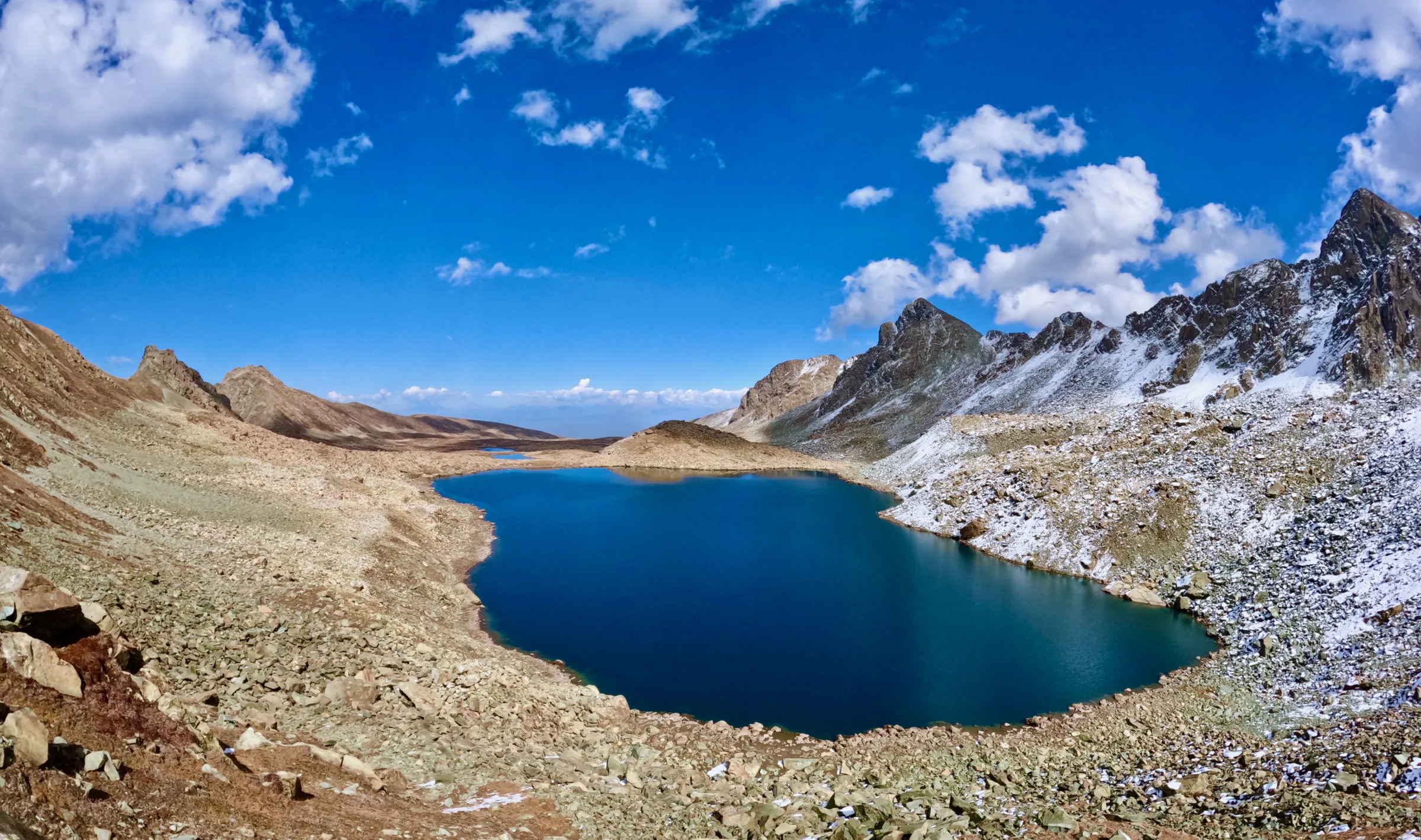 A glacial lake in the Kashmir Himalayas, India, October 16, 2022