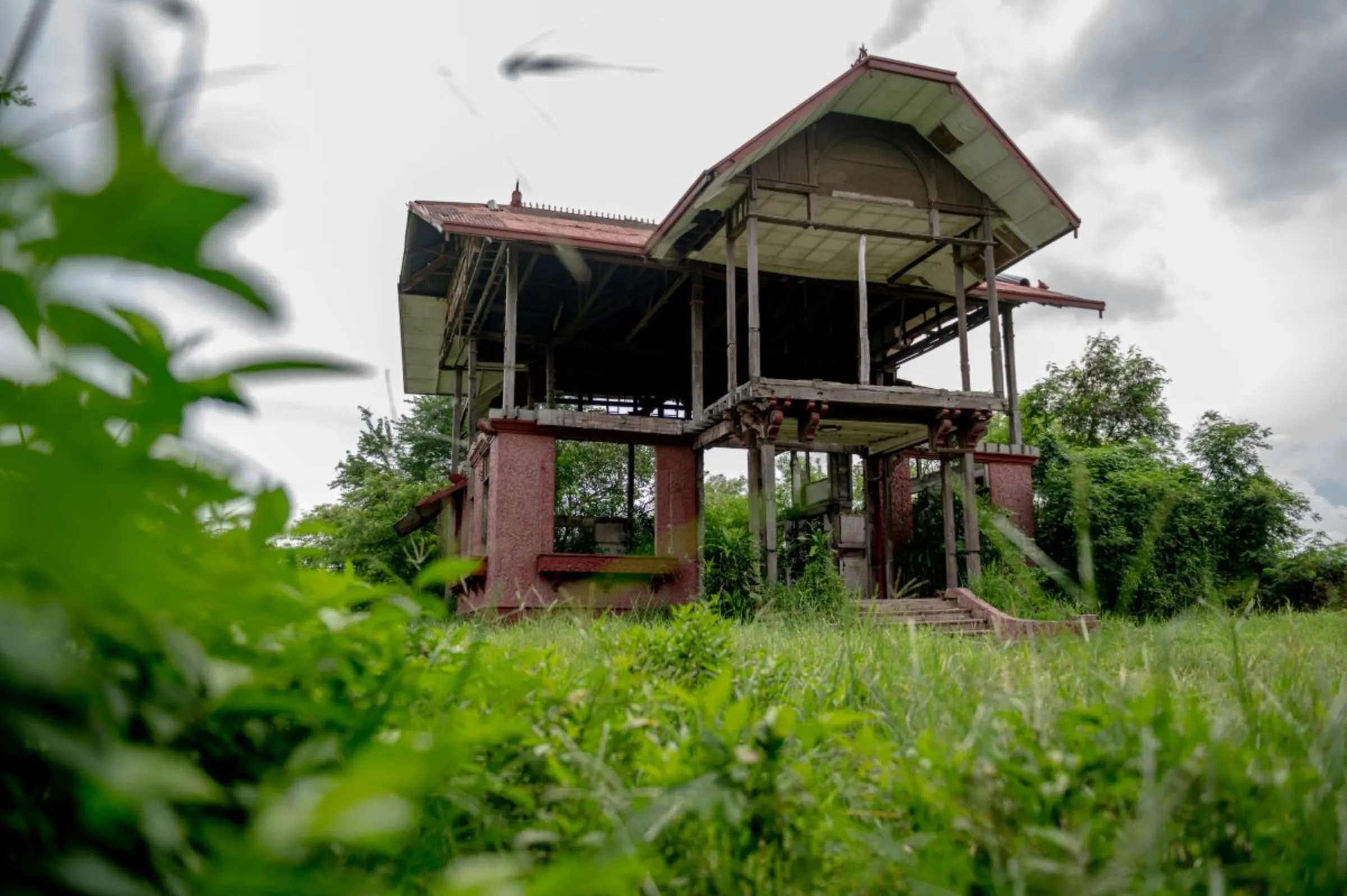 A general view of the Red House or 'Bahay na Pula' in Bulacan province, Philippines, August 24, 2023. Thomson Reuters Foundation/Lisa Marie David