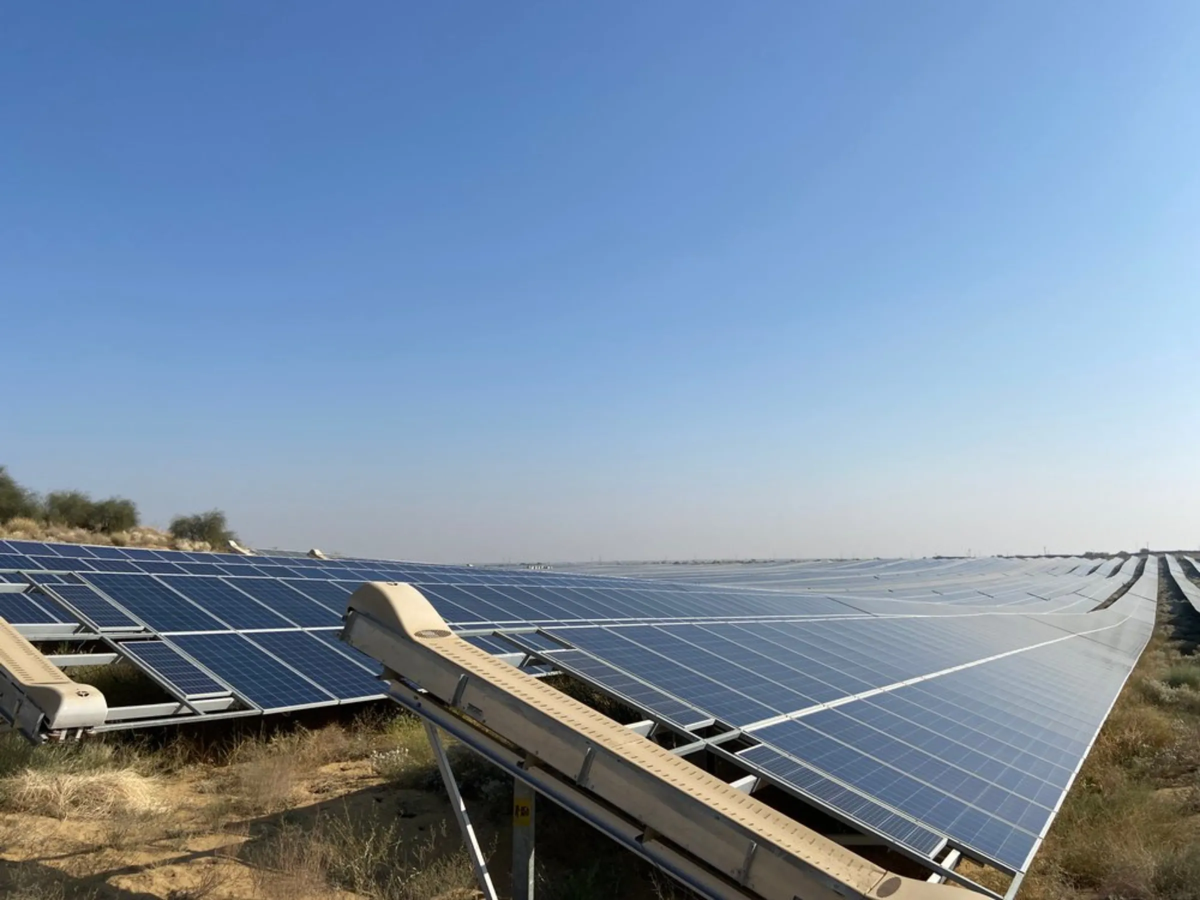 A sea of solar panels at Bhadla Solar Park, Rajasthan, India, December 11, 2021