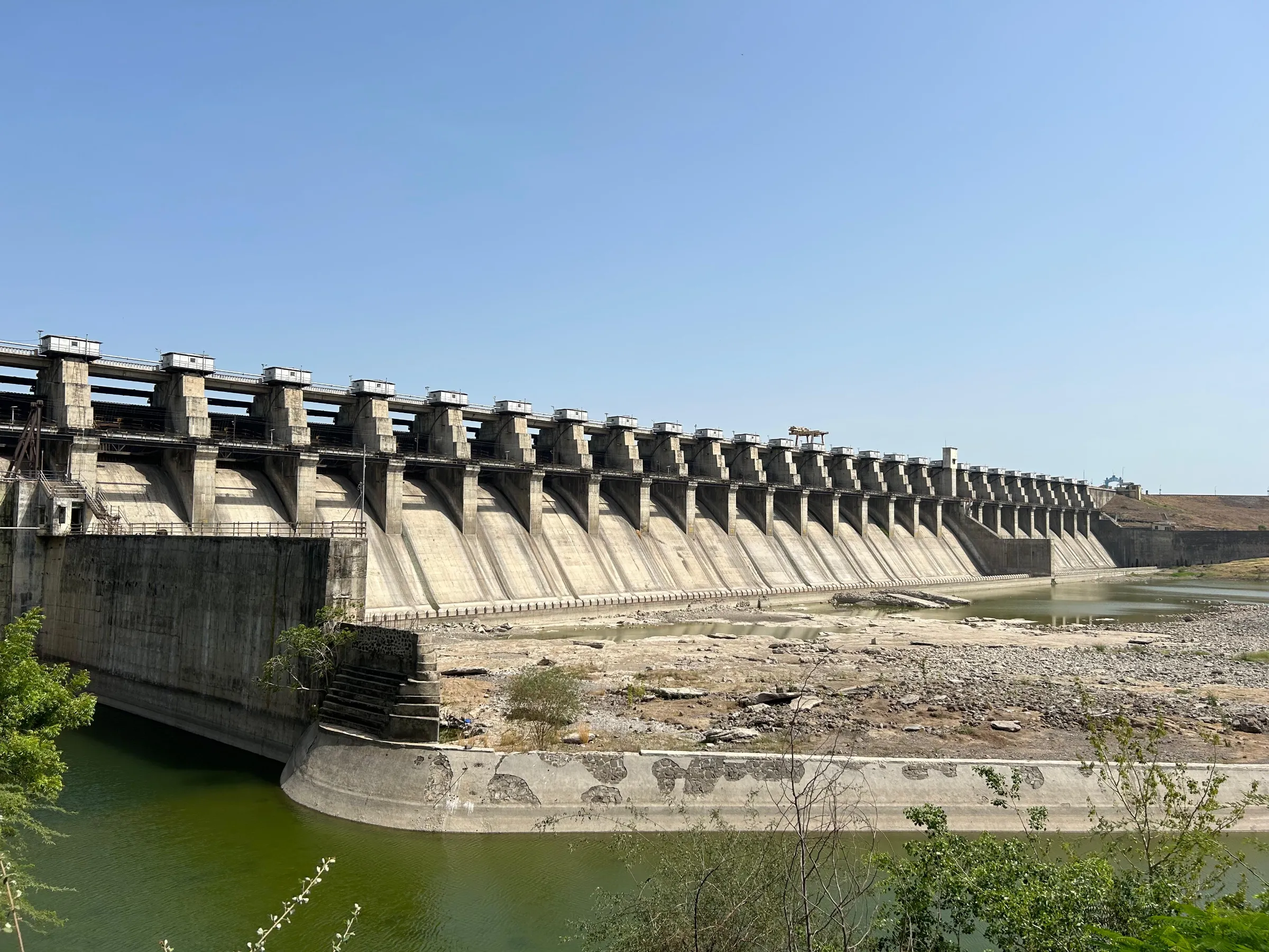 Jayakwadi Dam in Maharashtra state, India, in June 2024. Fishermen are campaigning against a new floating solar project near the Dam. Yash Sadhak Shrivastava/Thomson Reuters Foundation