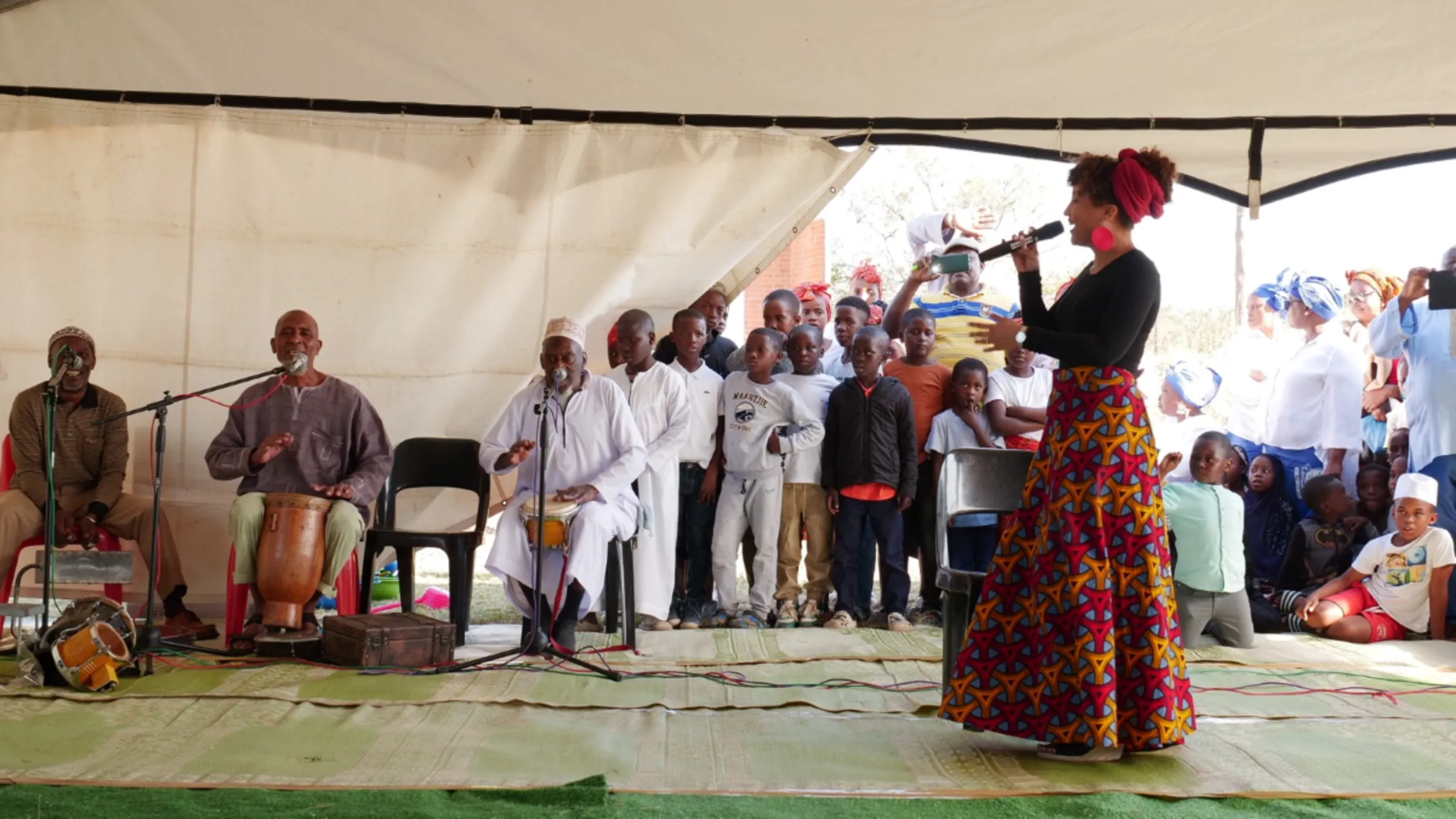 Singer Teniel performs at a cultural event celebrating her ancestors’ freedom from slavery 150 years prior in Chatsworth, Durban, South Africa, August 6, 2023. Thomson Reuters Foundation/Kim Harrisberg