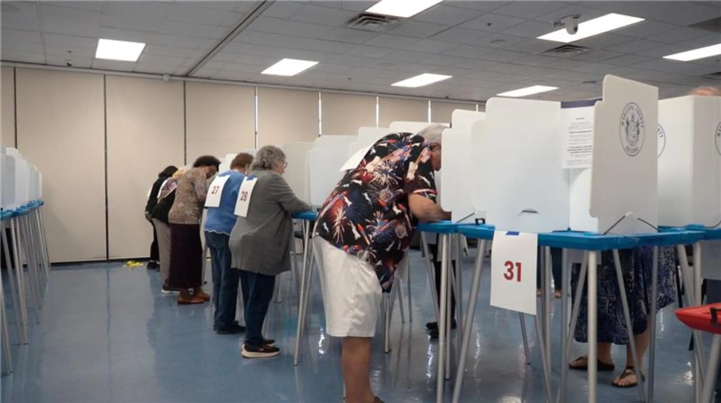 A mock election exercise at the Maricopa County Tabulation and Election Center in Phoenix, United States on May 29, 2024. Maricopa County Elections/Handout via Thomson Reuters Foundation