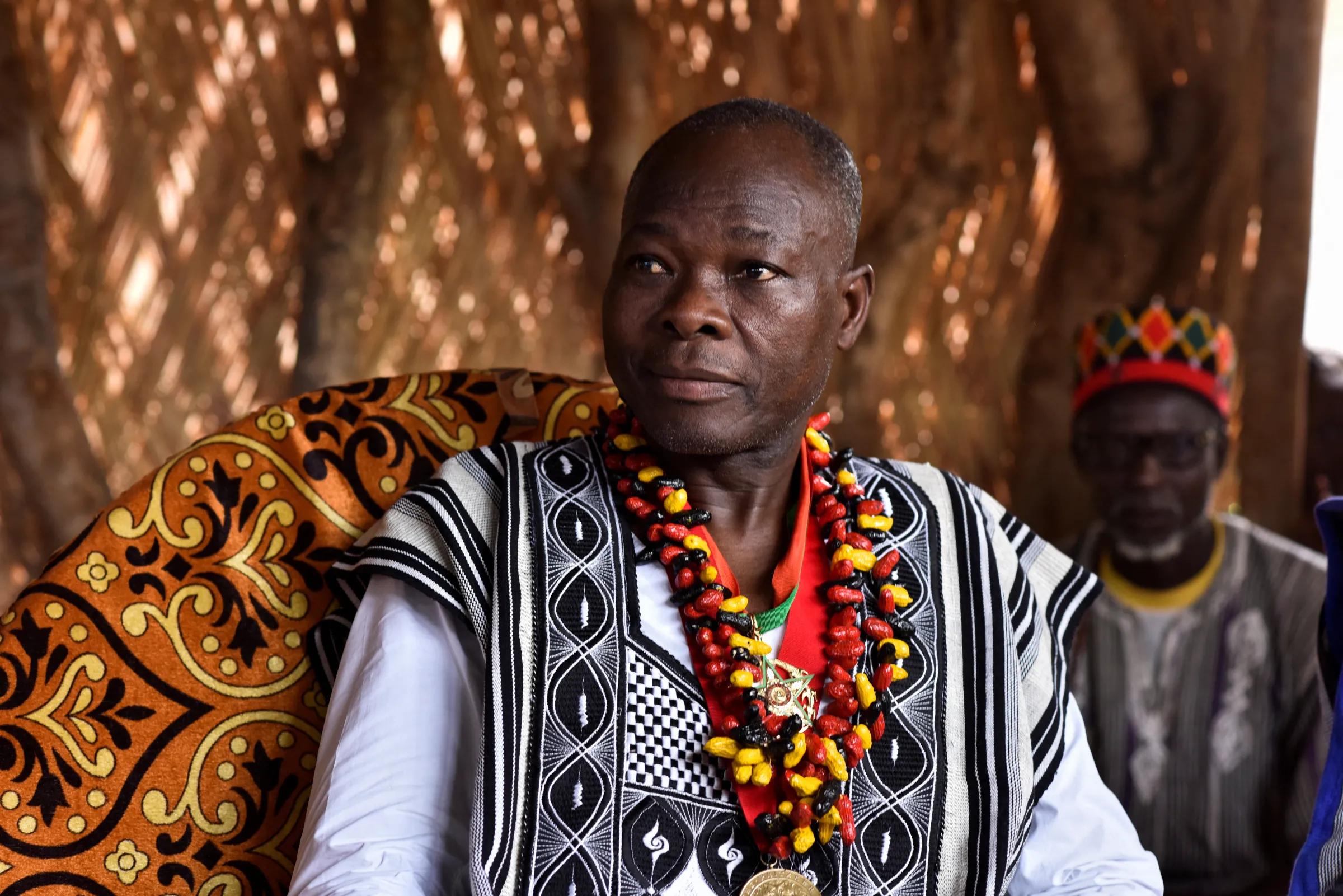 Architect Francis Kéré attends a ceremony in his honour in his home village in Burkina Faso after winning the Pritzker Prize, June 4, 2022. REUTERS/Anne Mimault