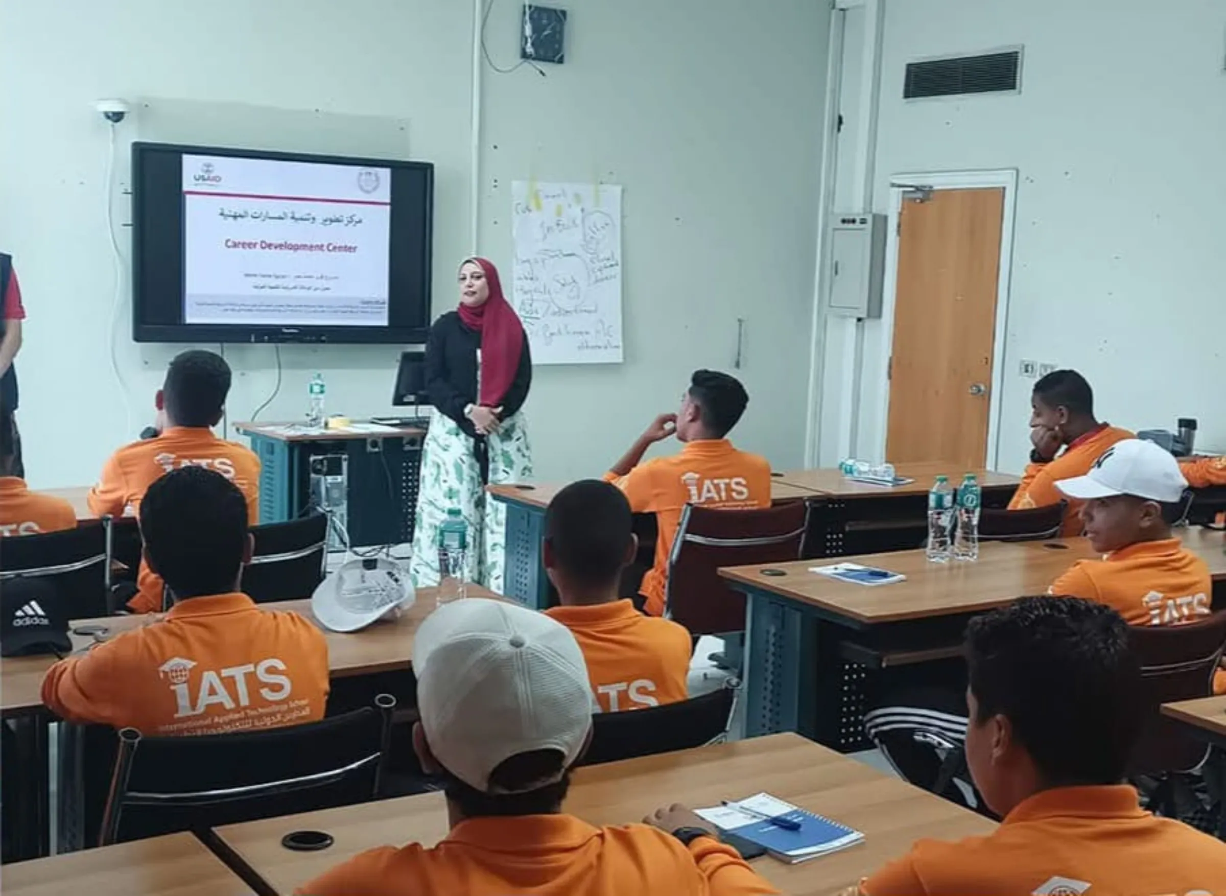 Students attending a lecture at  Fathallah School, Semouha, Alexandria. Ministry of Education and Technical Education/Handout via Thomson Reuters Foundation
