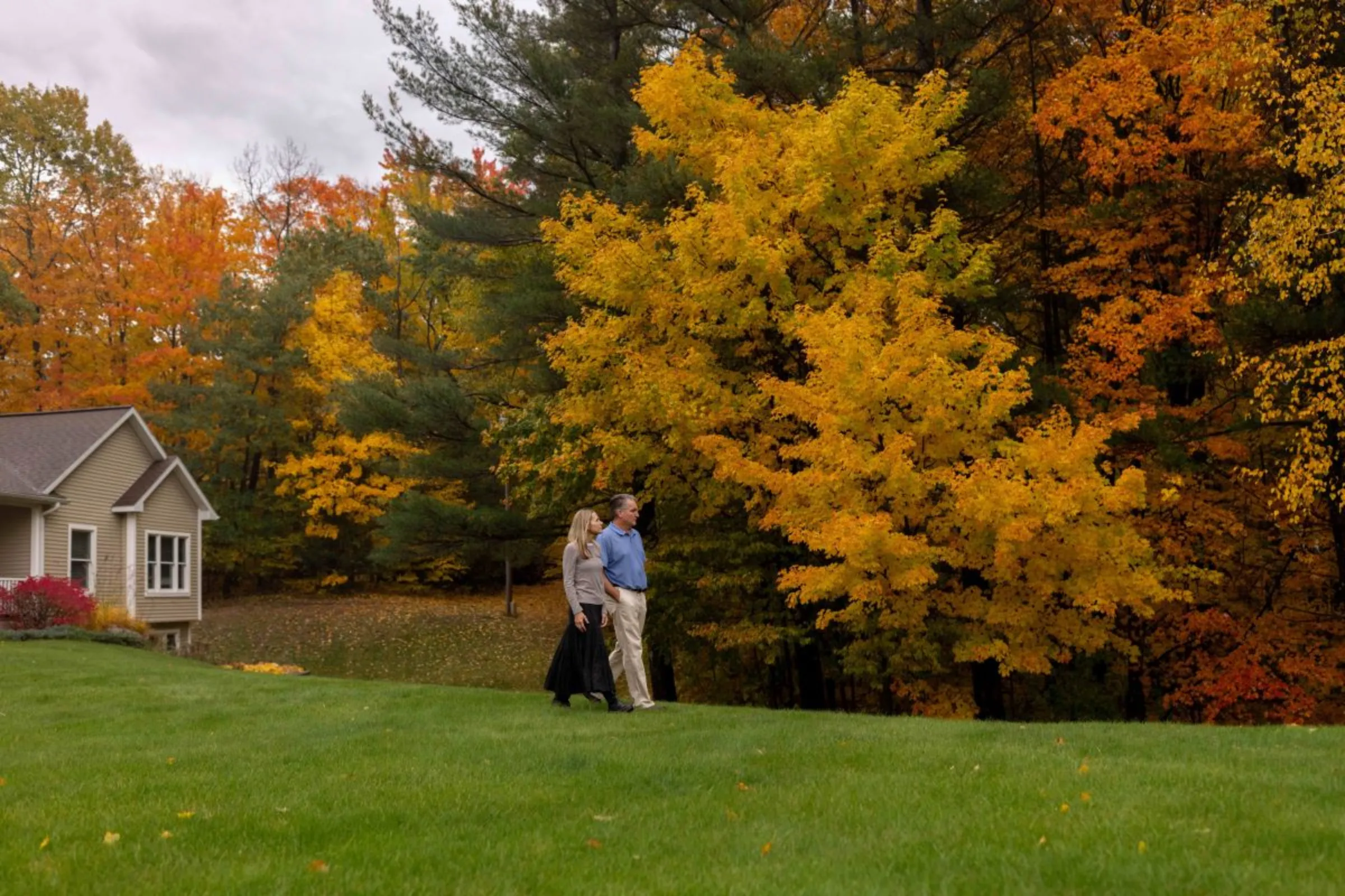 Todd Maxon and his wife at their home in Long Lake Township, Michigan, in October 2023. Institute for Justice/Handout via Thomson Reuters Foundation