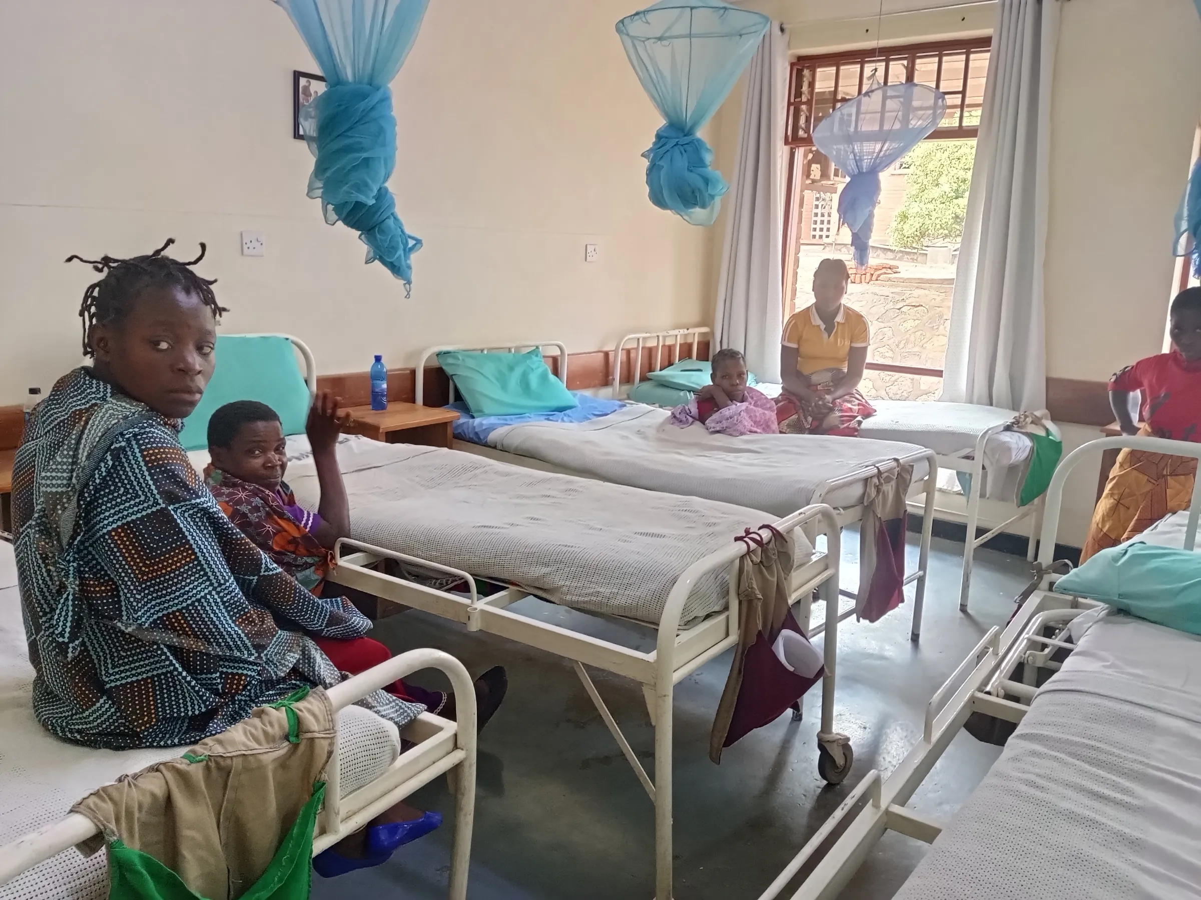 Patients wait in the diagnosis room before undergoing surgery at the Bwaila Fistula Care Centre, Lilongwe, Malawi. July 21, 2025. Charles Pensulo/Thomson Reuters Foundation