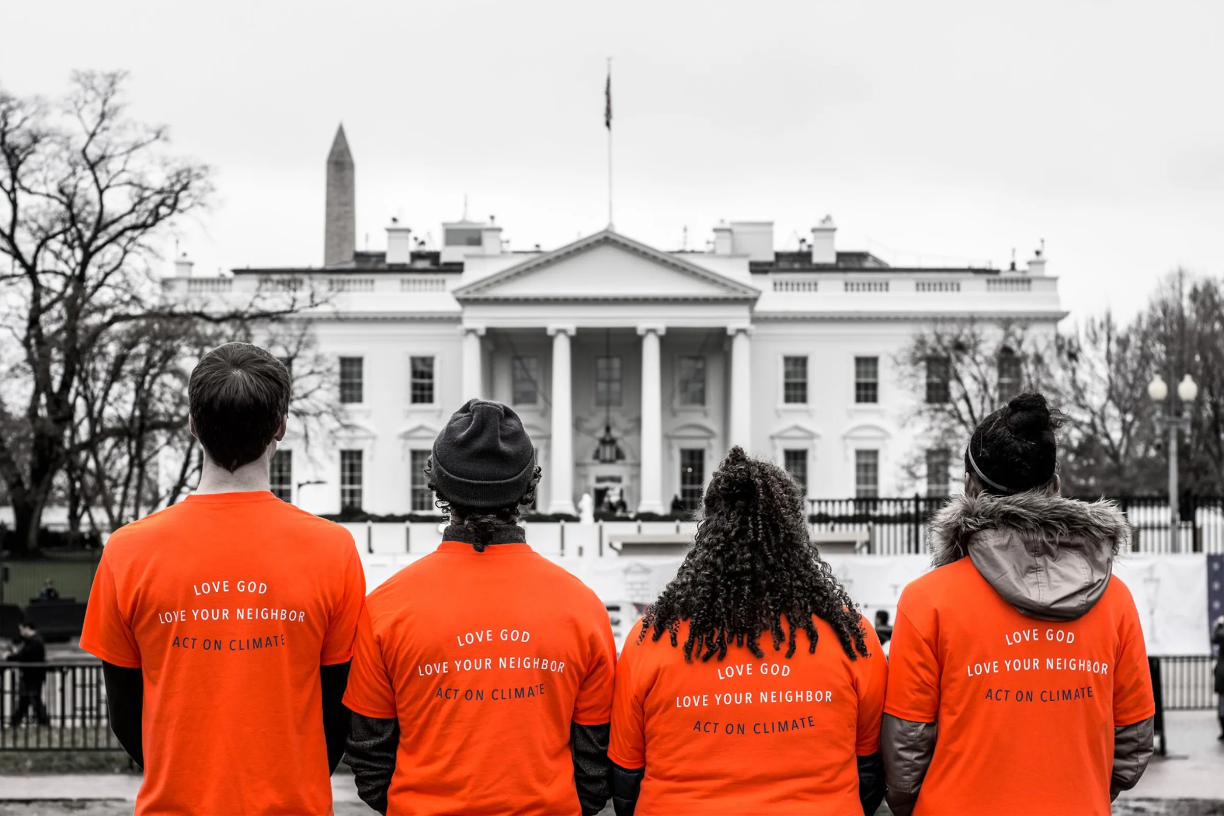 Members of Young Evangelicals for Climate Action in Washington DC at a Climate Die-In vigil they hosted at the White House