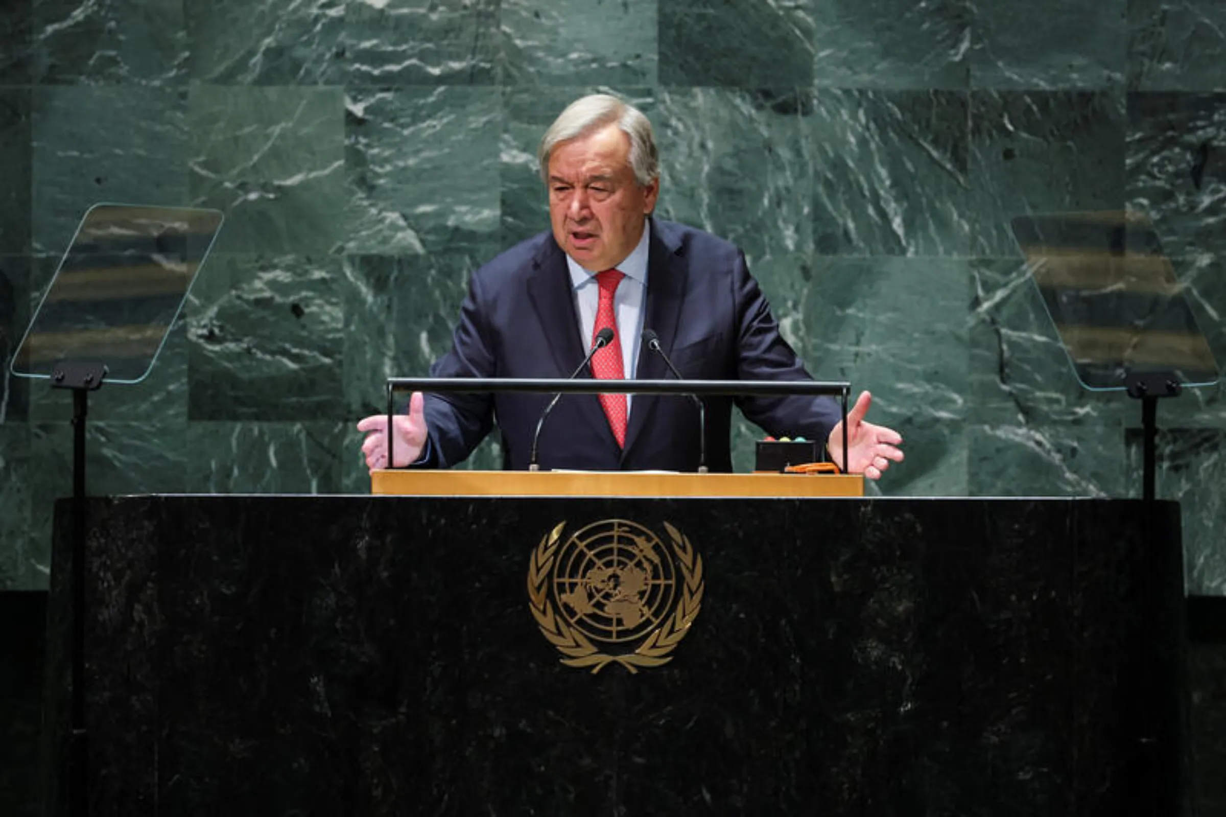 United Nations Secretary-General Antonio Guterres addresses the 78th Session of the U.N. General Assembly in New York City, U.S., September 19, 2023. REUTERS/Mike Segar