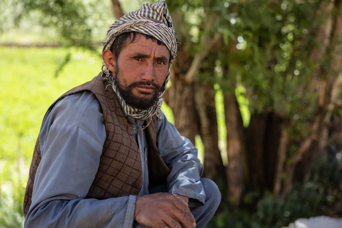 Hussain Ali, 37, has returned to his village to work as a farmer