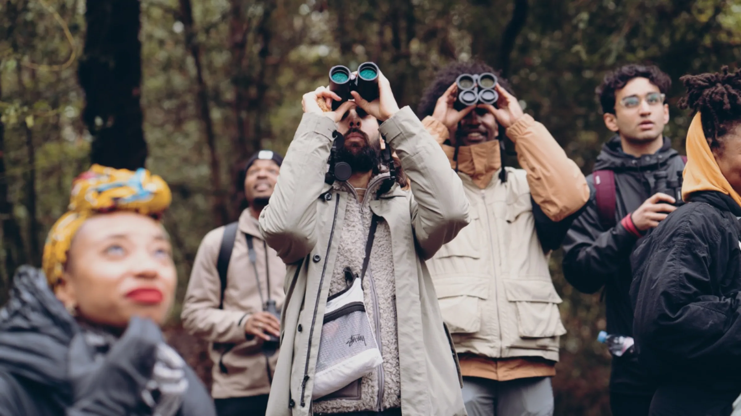 People attend an event organised by Flock Together, a bird-watching group for people of colour in Britain. Will Carr/Flock Together/Handout via Thomson Reuters Foundation