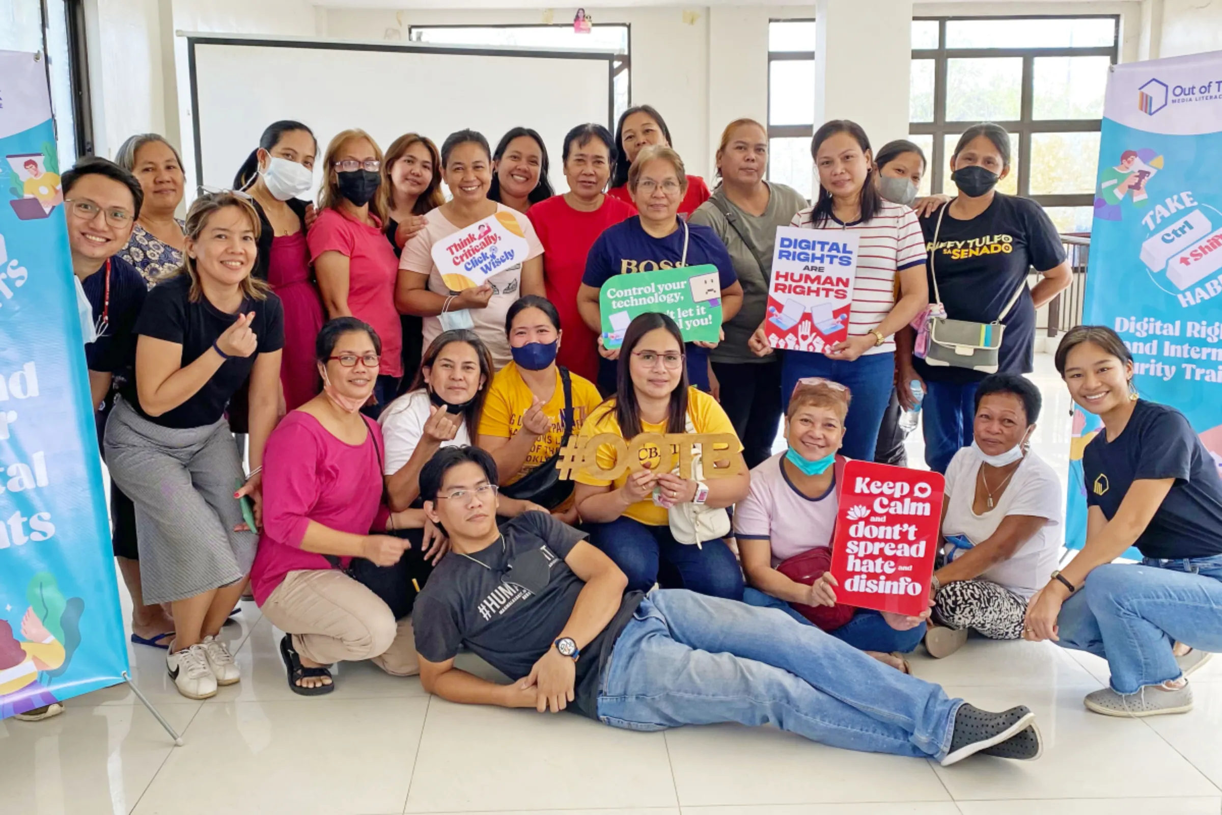 Out of The Box Media Literacy Initiative conducts digital rights and security training programs for Filipino communities through their Take Ctrl ^ Shift Habits program. Out of the Box Media Literacy Initiative/Handout via Thomson Reuters Foundation