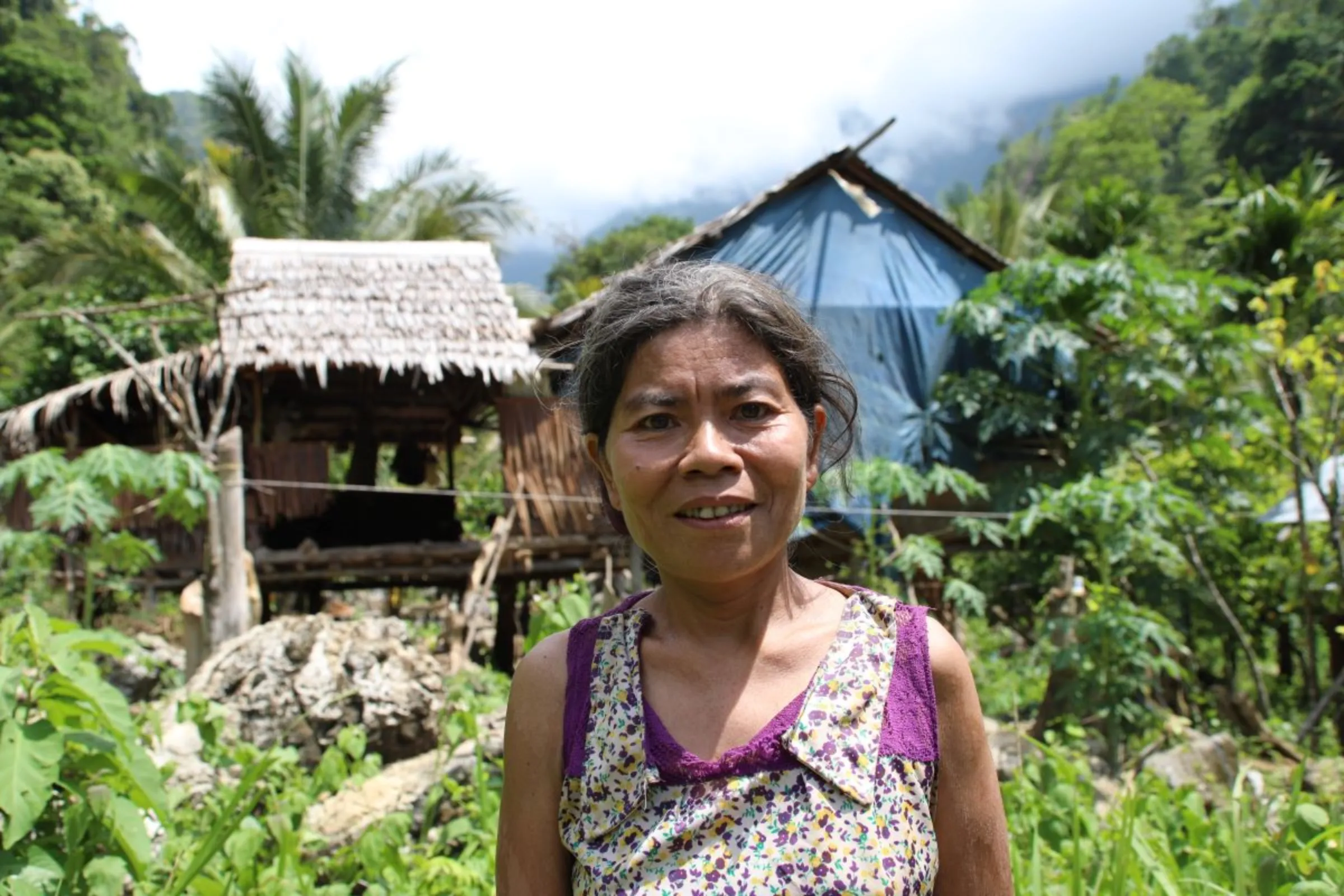 Indo Mboa, a 59-year-old matriarch belonging to the Wana people of North Morowali Regency on the Indonesian island of Sulawesi on March 13, 2023. Thomson Reuters Foundation/Peter Yeung