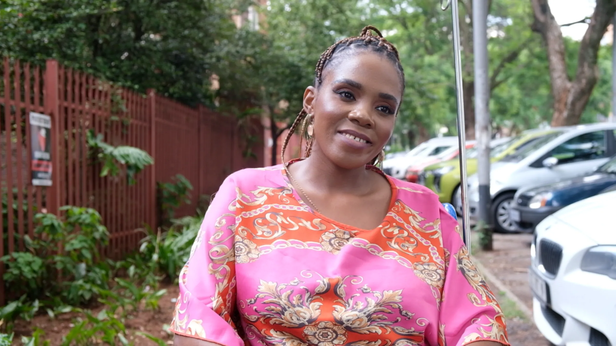 Sine Hope arrives for an appointment at Brenthurst Hospital in Johannesburg, South Africa, January 2024. Thomson Reuters Foundation/Zanele Mji