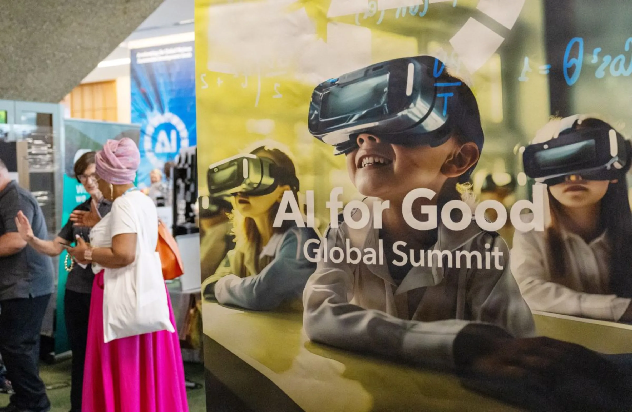 Visitors attend the AI for Good Global Summit on artificial intelligence, organised by the International Telecommunication Union (ITU), in Geneva, Switzerland, May 30, 2024. REUTERS/Denis Balibouse