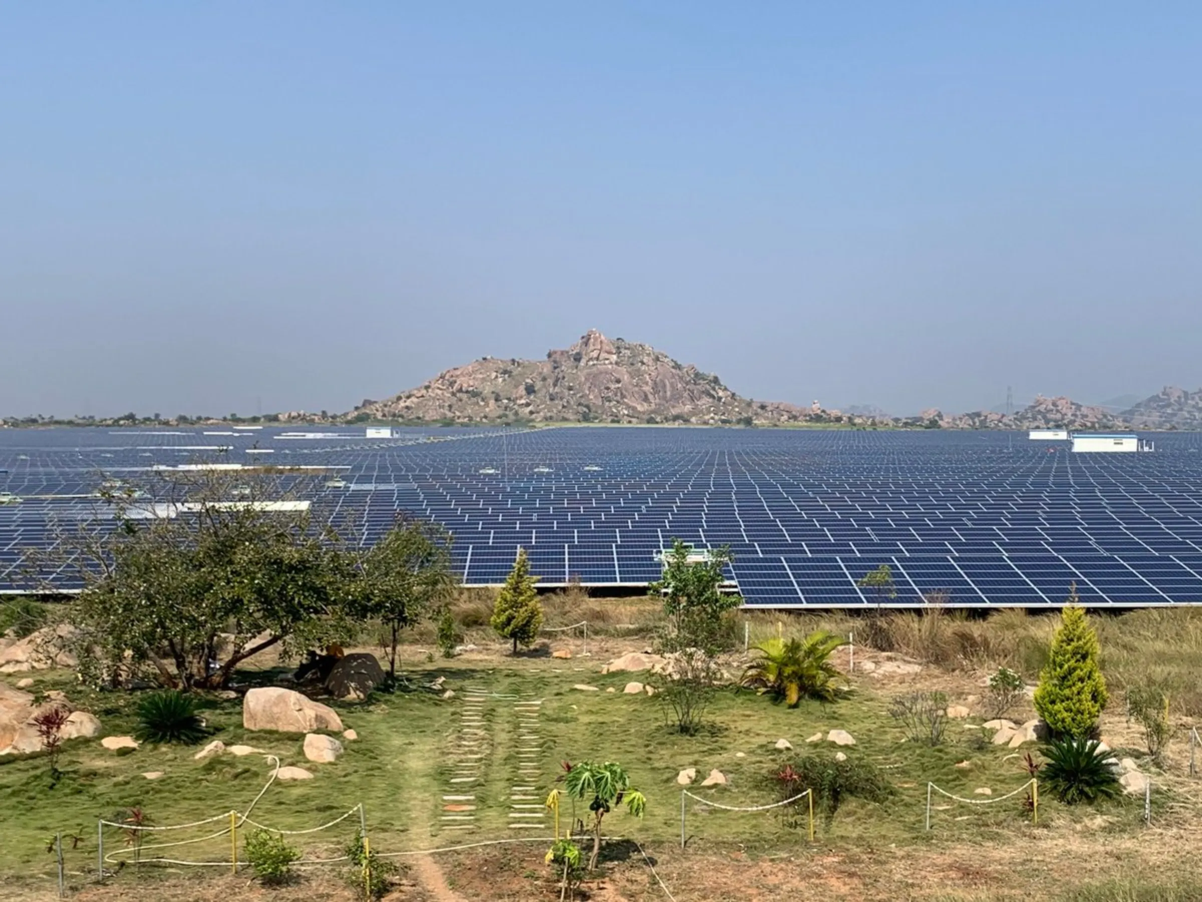 A view of the Pavagada solar park in Karnataka, India, December 27, 2021