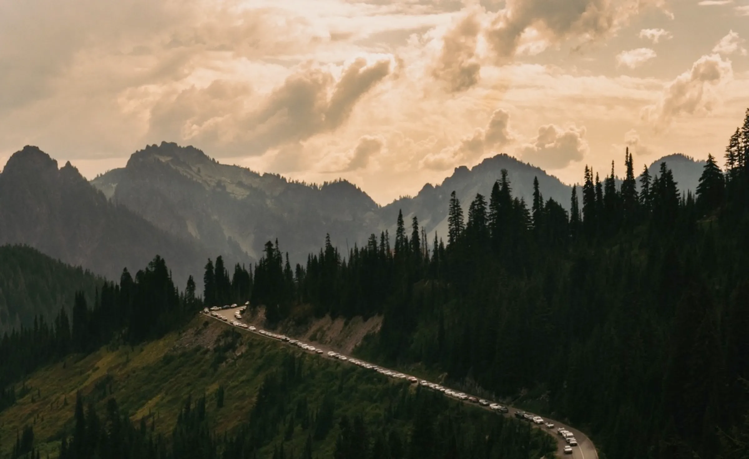 Cars are parked at Mount Rainier National Park in Paradise, Washington, U.S., September 19, 2022. REUTERS/Amr Alfiky