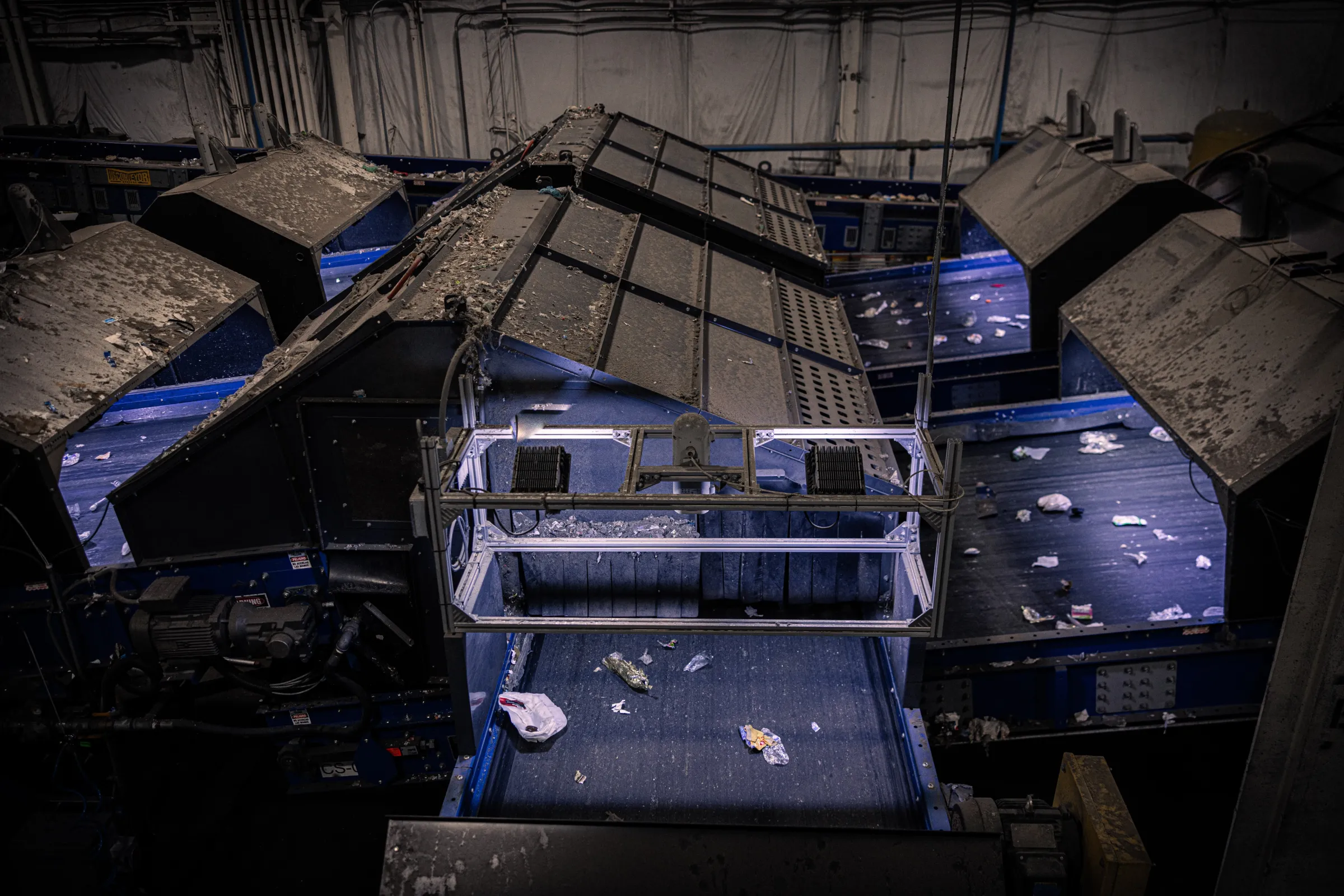 Recycling is sorted at an AMP facility in Cleveland, Ohio, in 2023. AMP/Handout via Thomson Reuters Foundation