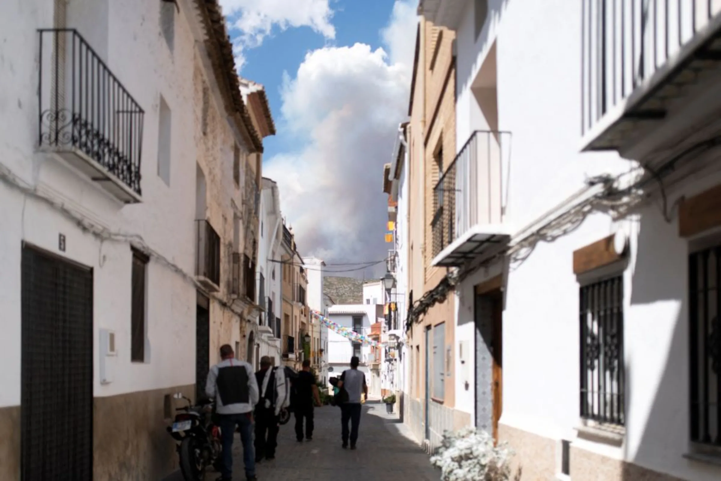 Smoke rises as a wildfire burns near Alcublas, Spain, August 17, 2022