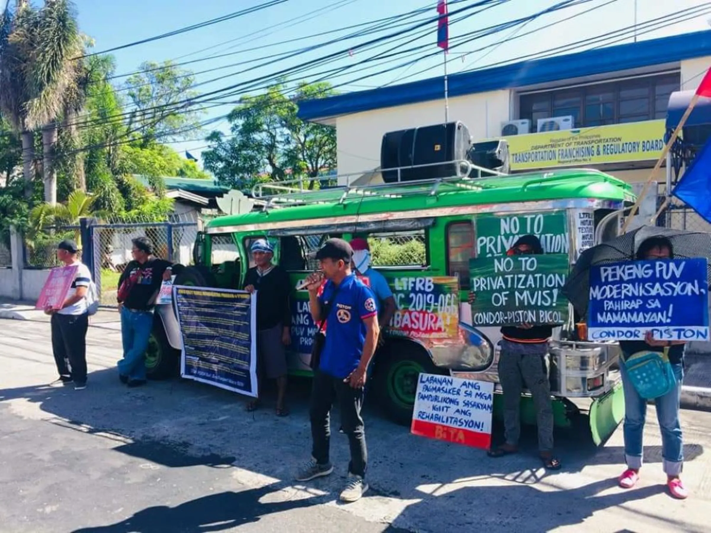 Members of Piston, a nationwide union of jeepney drivers and operators, hold street rallies in Metro Manila vs the looming phaseout of traditional jeepneys