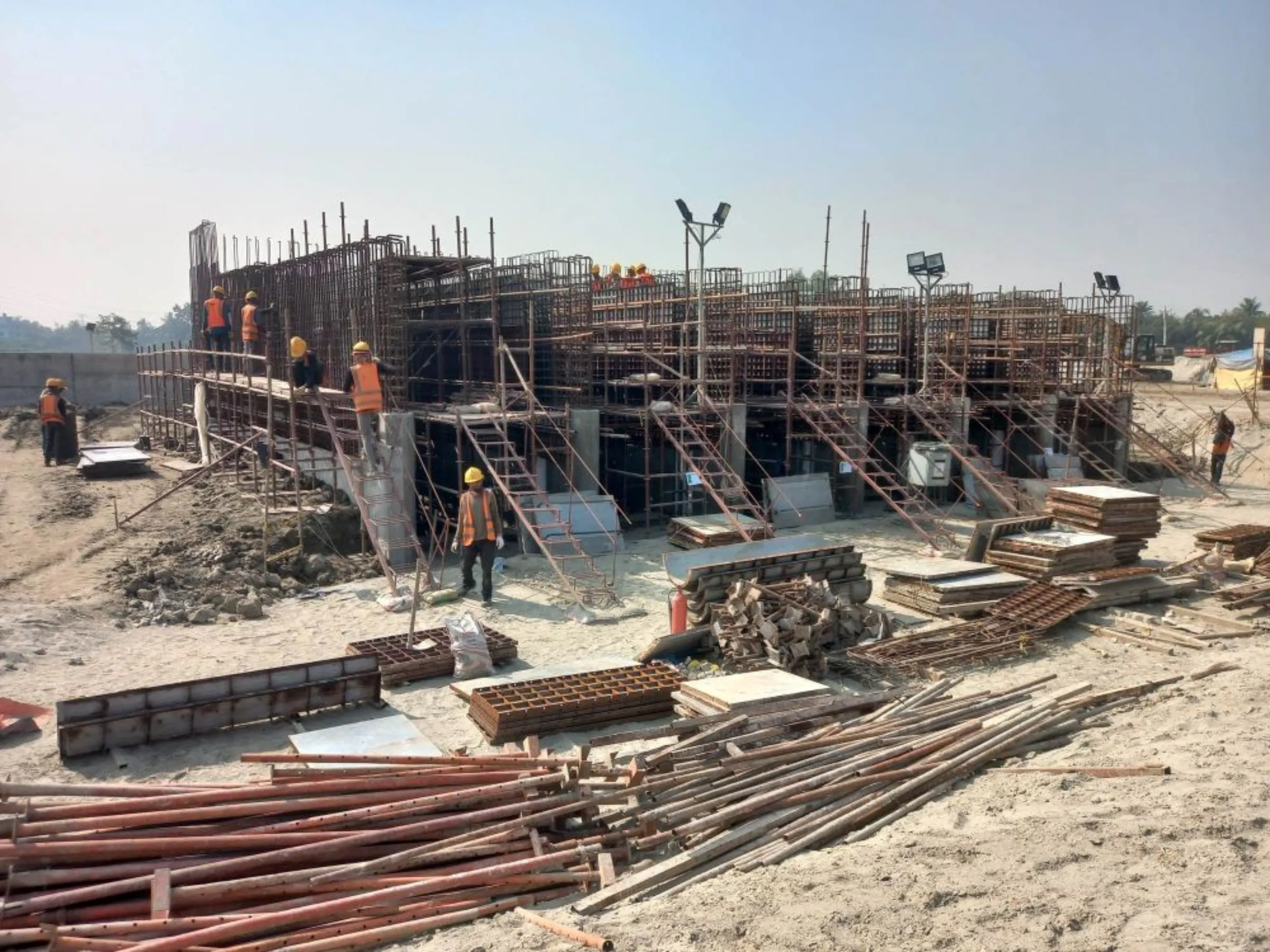 Work is going on inside the Japanese economic zone, Narayanganj, Bangladesh, January 11, 2023, Thomson Reuters Foundation/ Md. Tahmid Zami